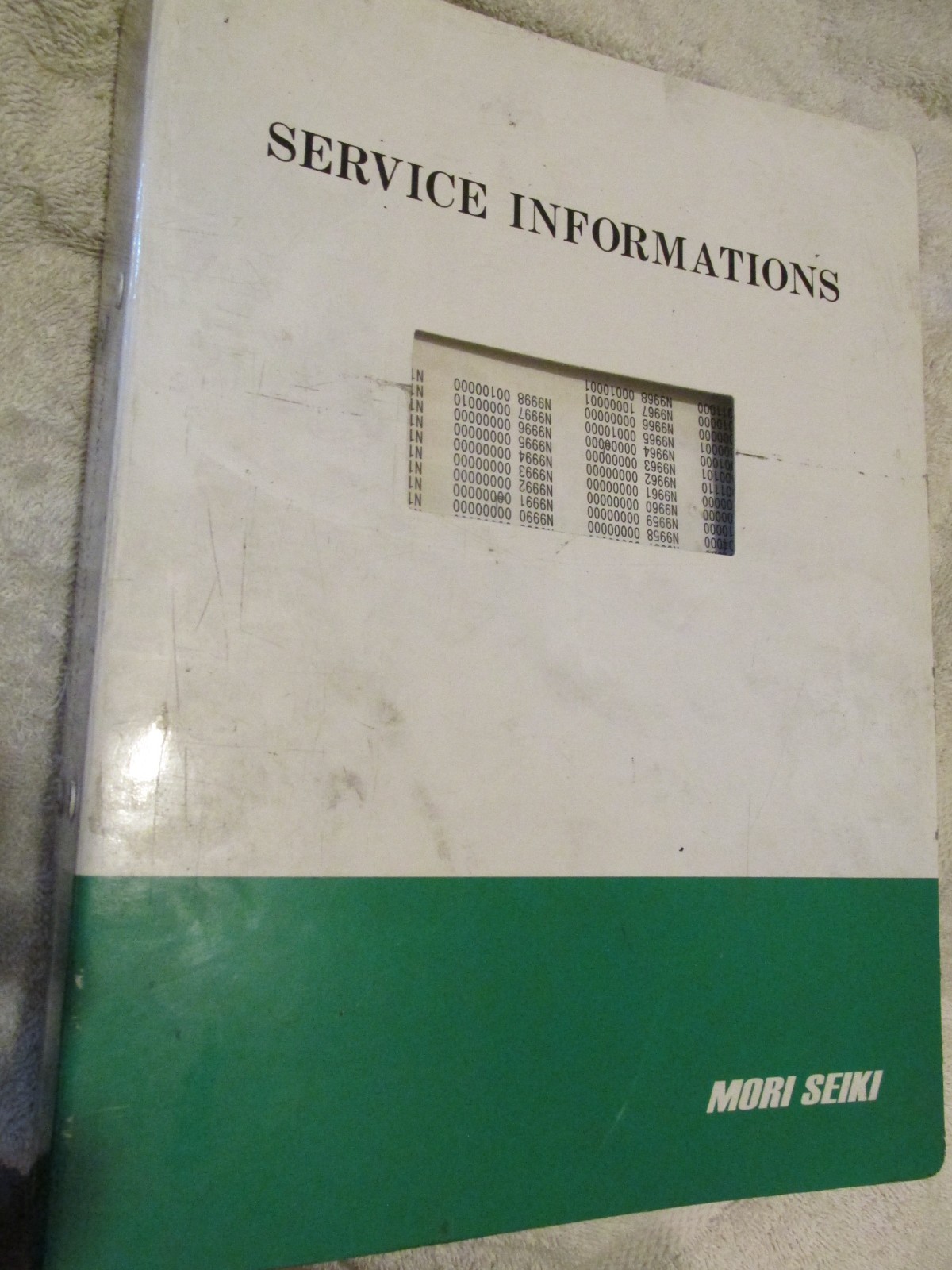 Mori Seiki Service Information Electrical Diagrams connector Factory Manual NH