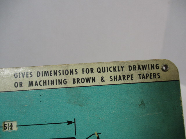 SCULLY – JONES B&S, Brown & Sharpe Taper Selector Slide Calculator # 3, VGC