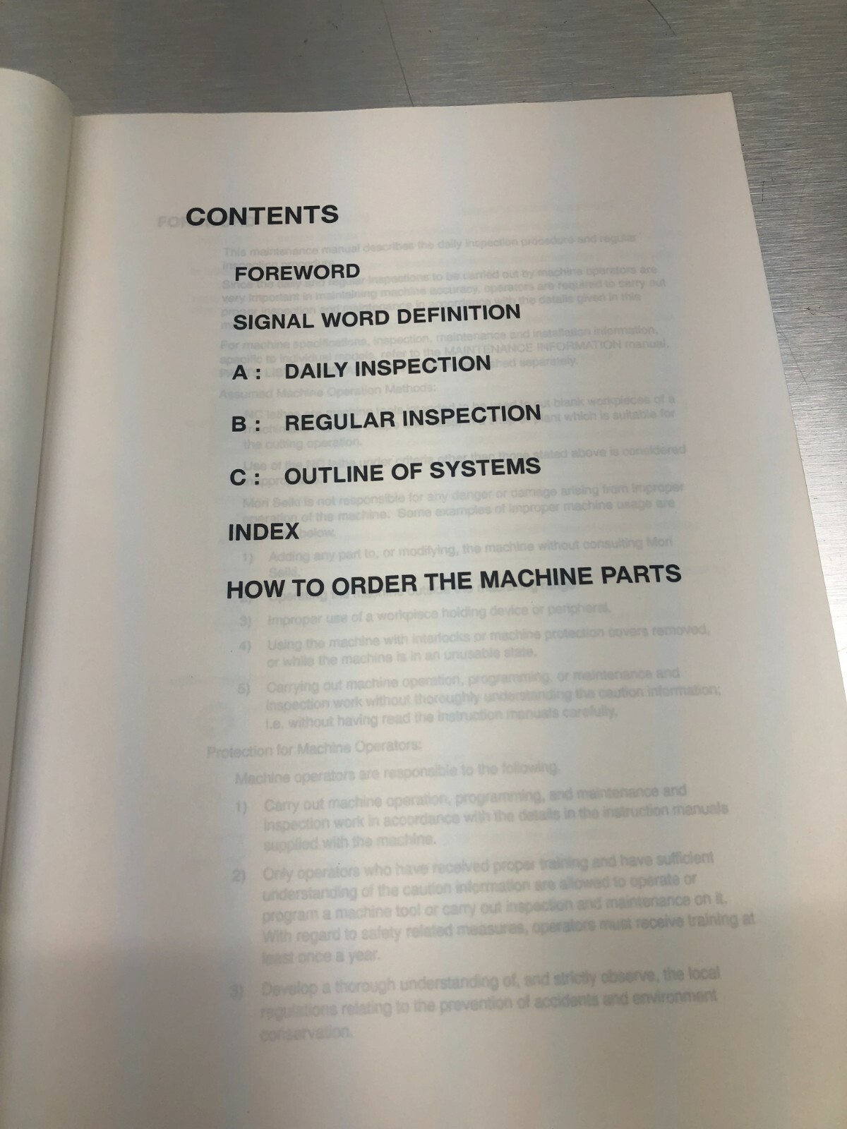 Mori Seiki Maintenance Manual for CNC Lathes – MM-CENL-B9E
