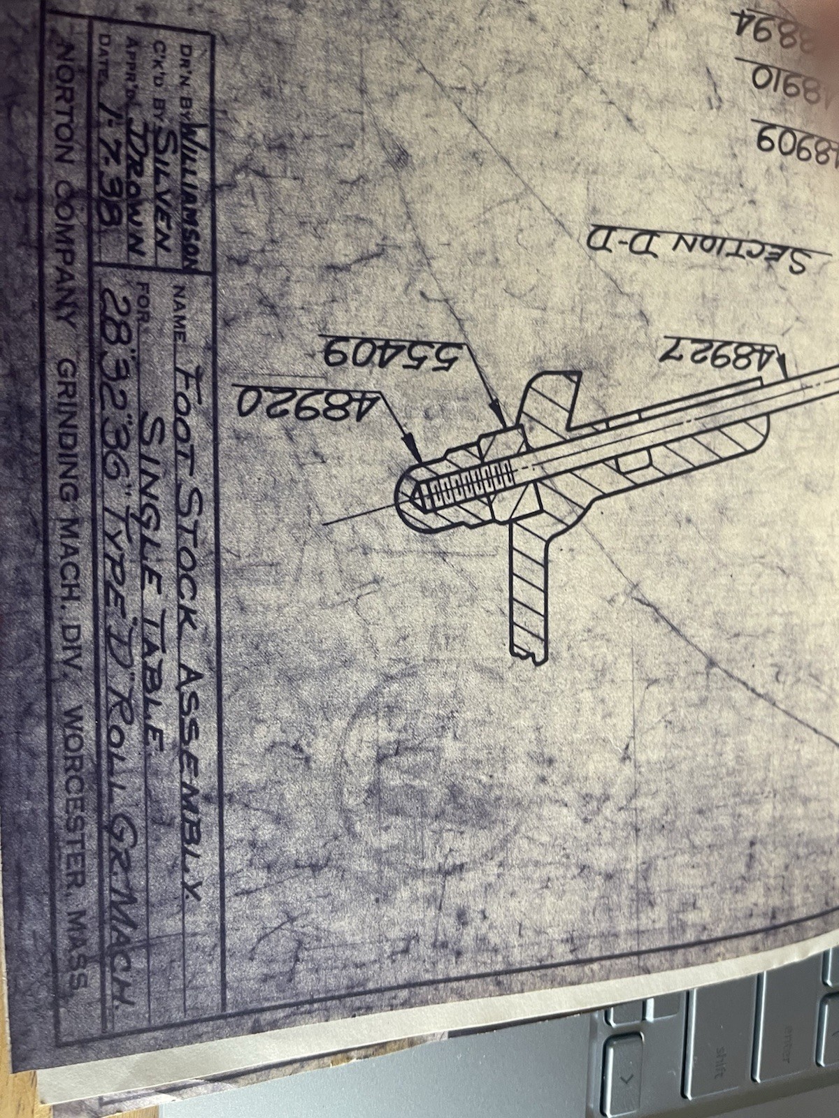 Norton Blueprints for Norton Grinding and Lapping Machines, Assorted 11 total