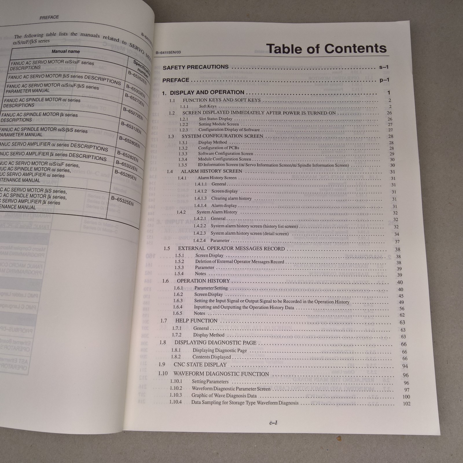 FANUC Series oi- Model C oi Mate-Model C Maintenance Manual Viper CNC B64115EN03