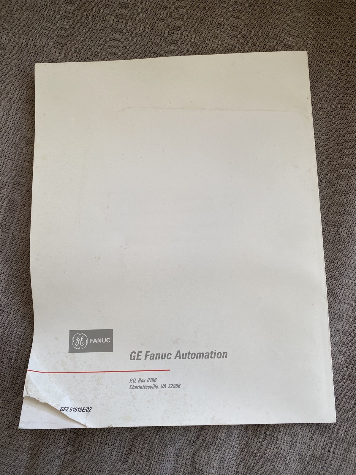GE Fanuc Automation I/O Model A Connection Maintenance Manual Original