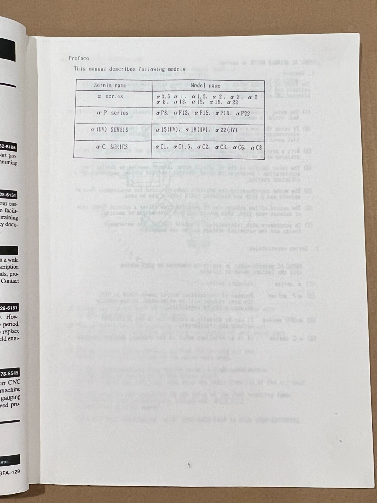 GE Fanuc Automation AC Spindle Motor Series Descriptions Manual GFL-001