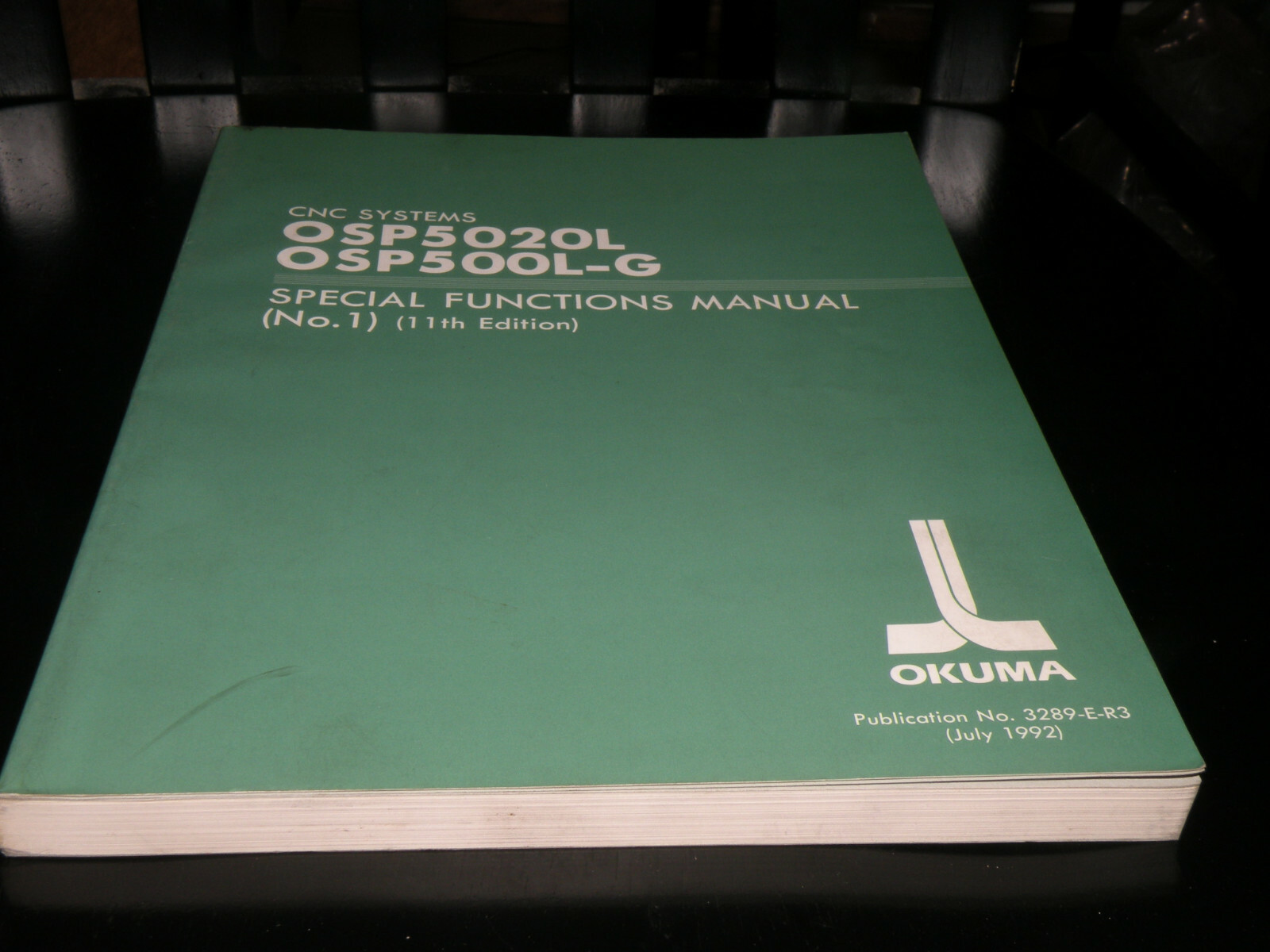 Okuma 3289-E-R3 Special Functions No. 1 July 1992 11th Edition OSP 5020L/ 500L-G
