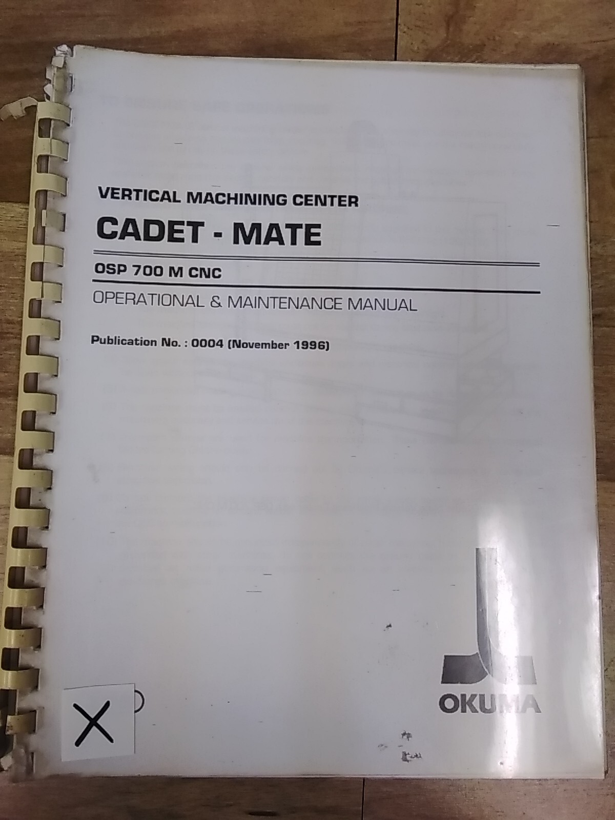 Okuma Cadet-Mate OSP 700M CNC Operational & Maintenance Manual 0004