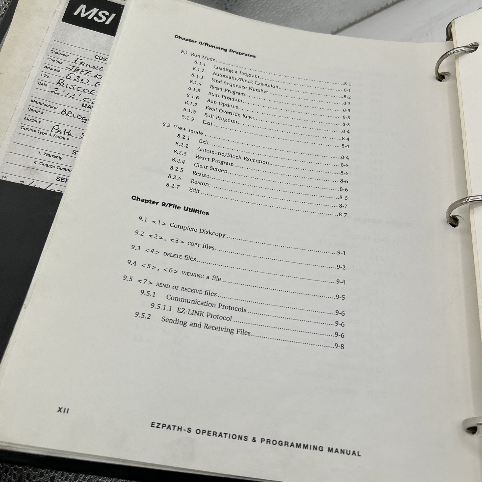 ROMI EXPATHS OPERATIONS AND PROGRAMMING MANUAL 11043166 See Pics