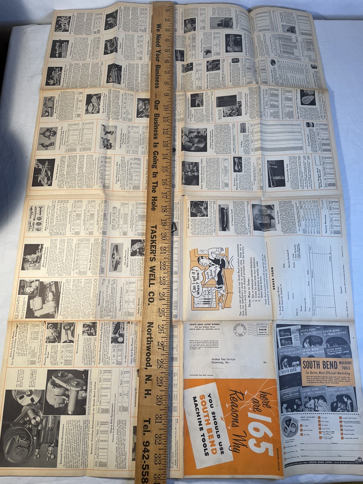 1953 South Bend Machine Tools catalog 165 Reasons Why you should use Fold Out