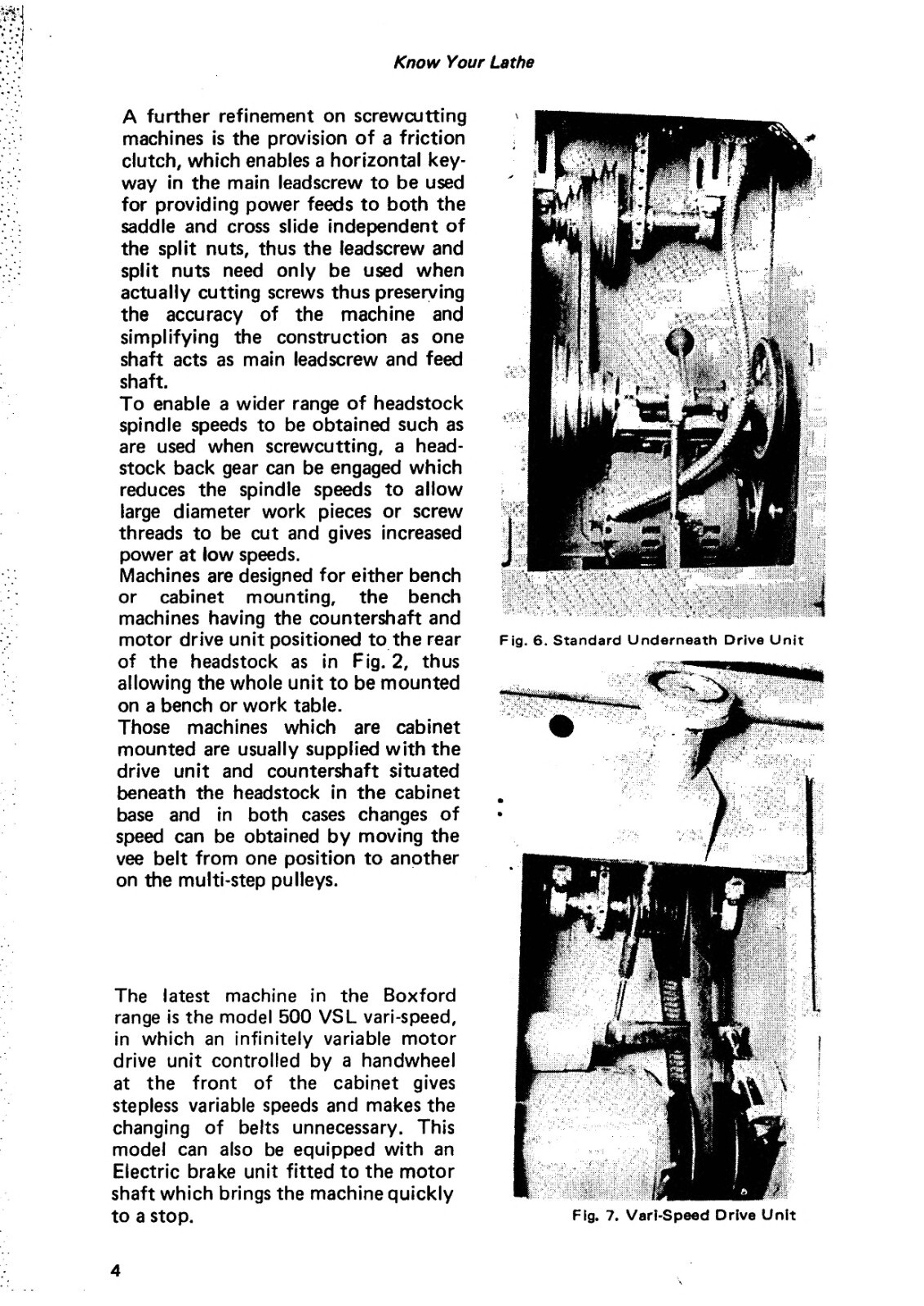 CD Instruction Manual Fits Boxford Lathe – A Screwcutting Lathe 1988