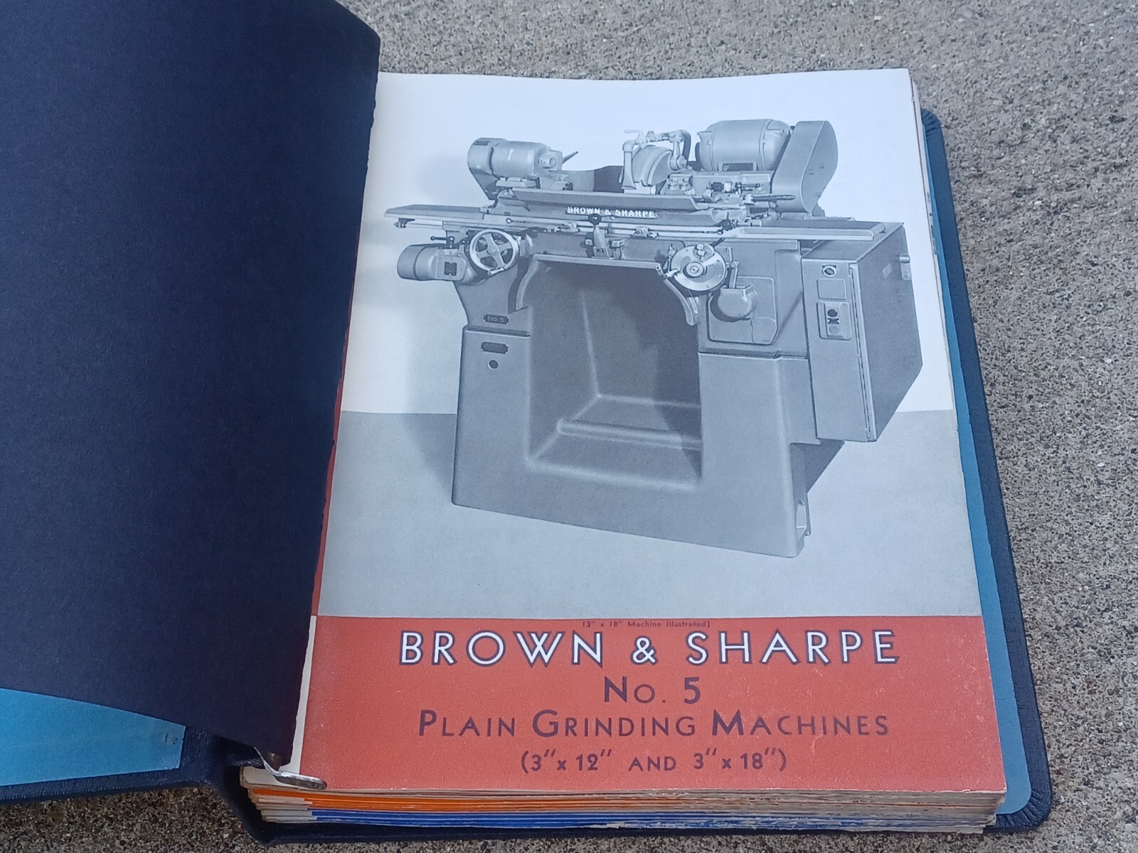 1950’s Brown & Sharpe GRINDING CUTTING MACHINES Binder Book SALES CATALOG TOOLS