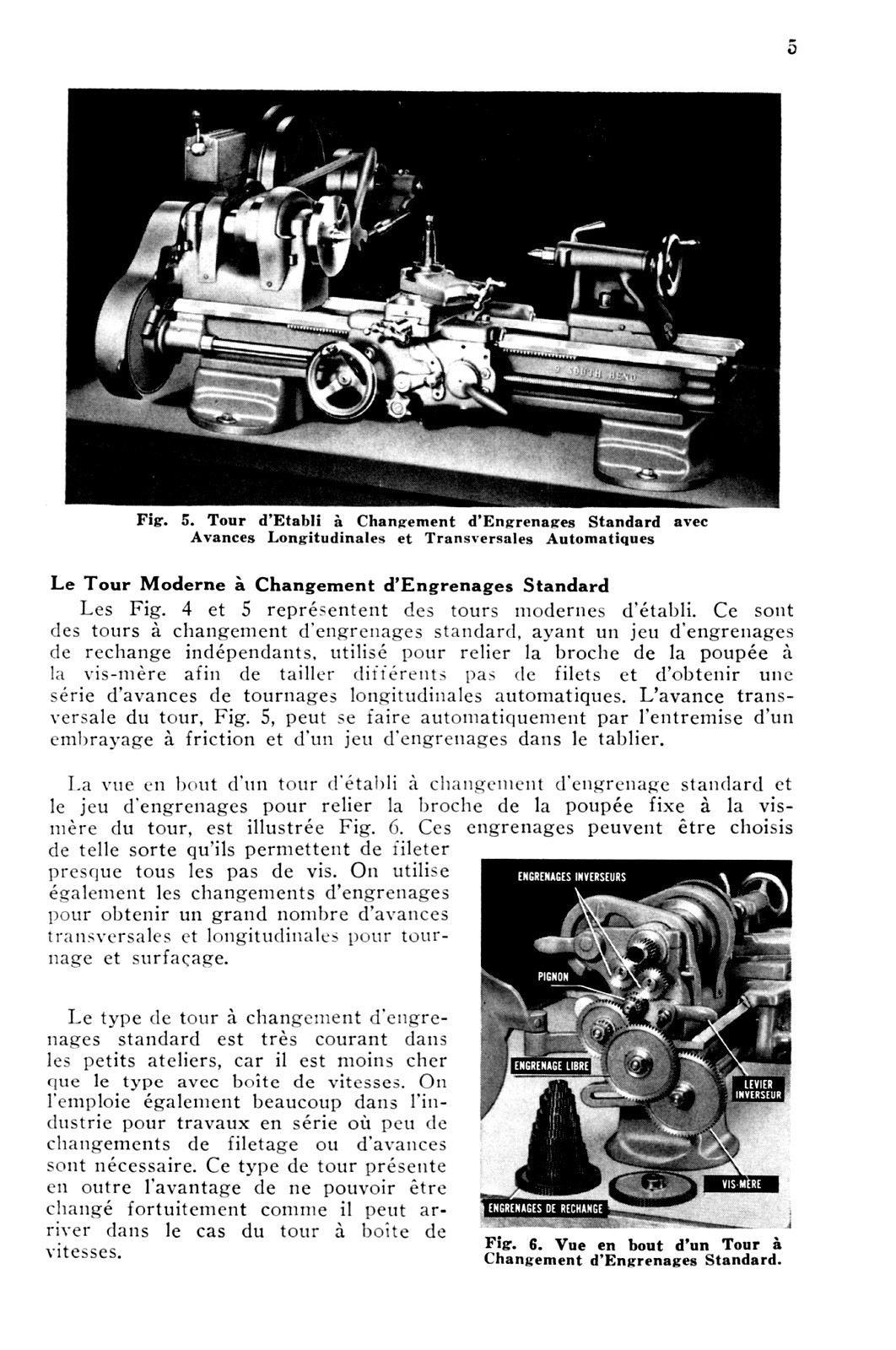 South Bend Manuel Sur L’usage Du Tour Métallique En Français 1940s-1970s 1206