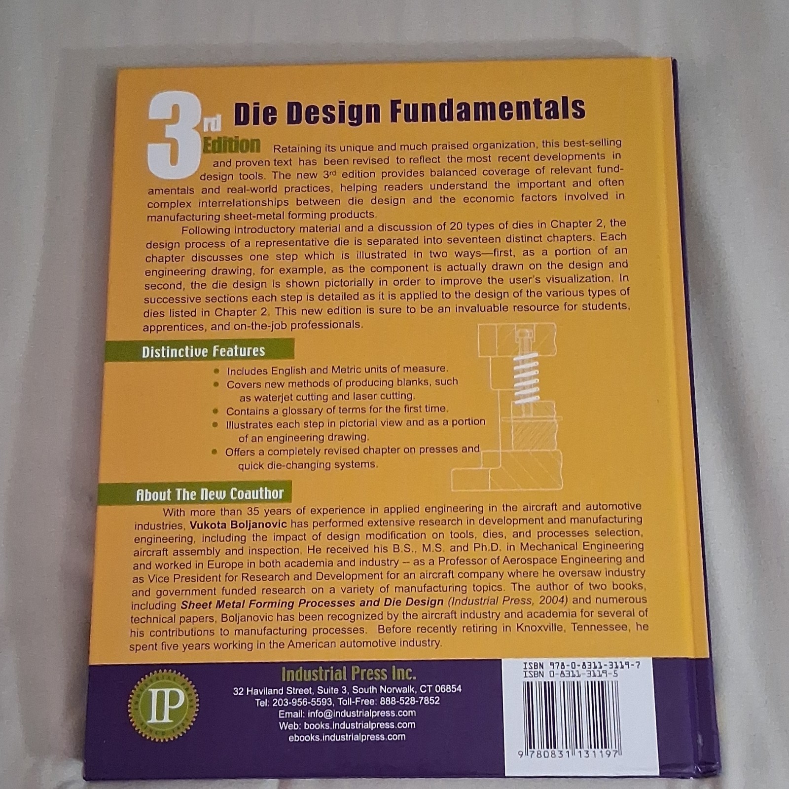 Industrial Press Die Design Fundamentals 3rd Edition Hardcover Book