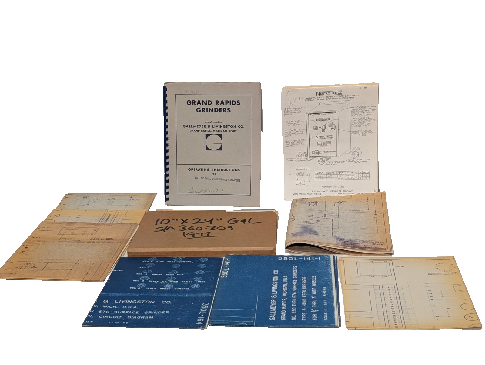 Gallmeyer Livingston Grand Rapids Grinders Reference Materials, Op Instructions