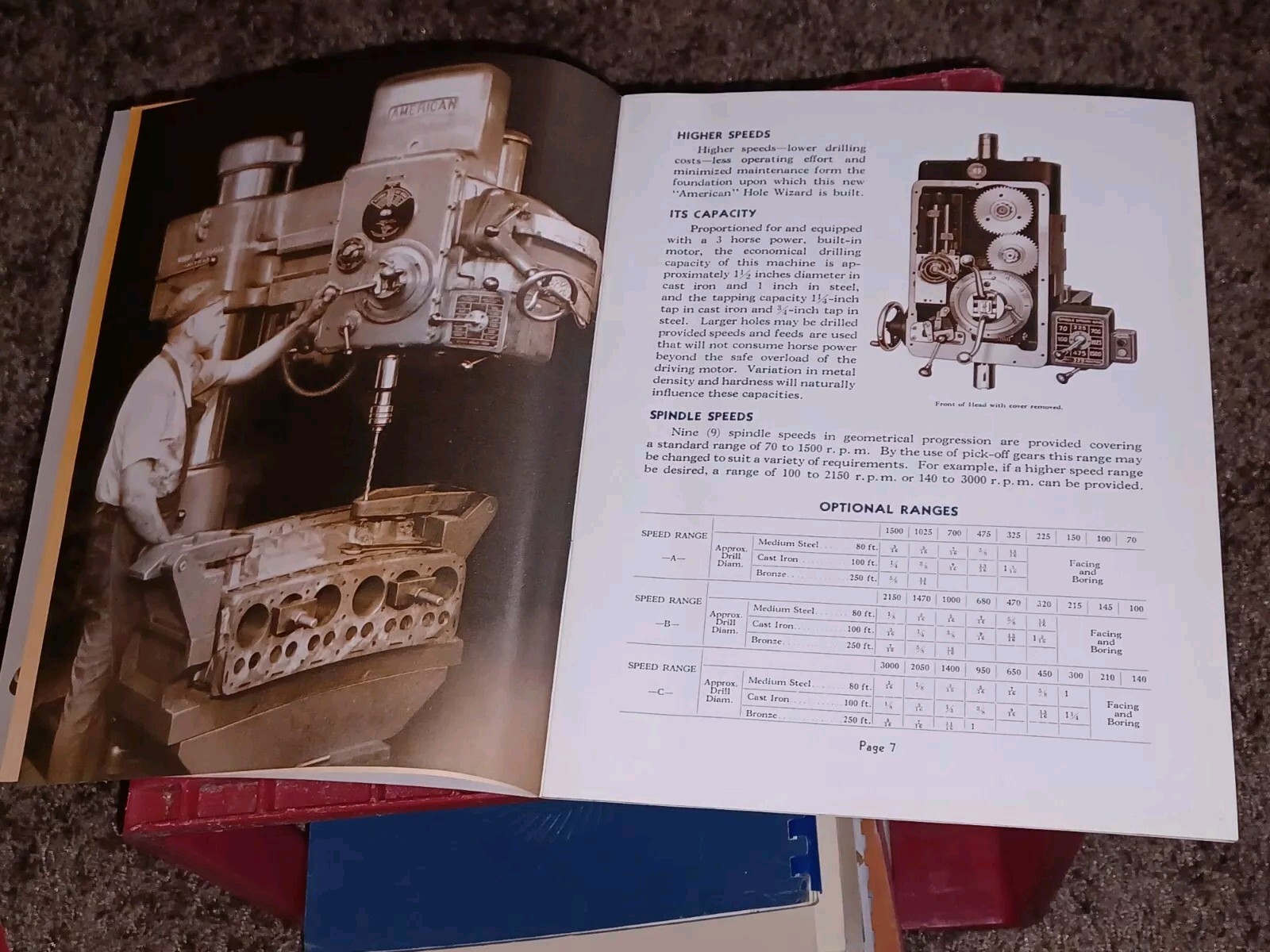 AMERICAN HOLE WIZARD Tool Works Company BULLETIN 305 Catalog LATHES RADIAL DRILL