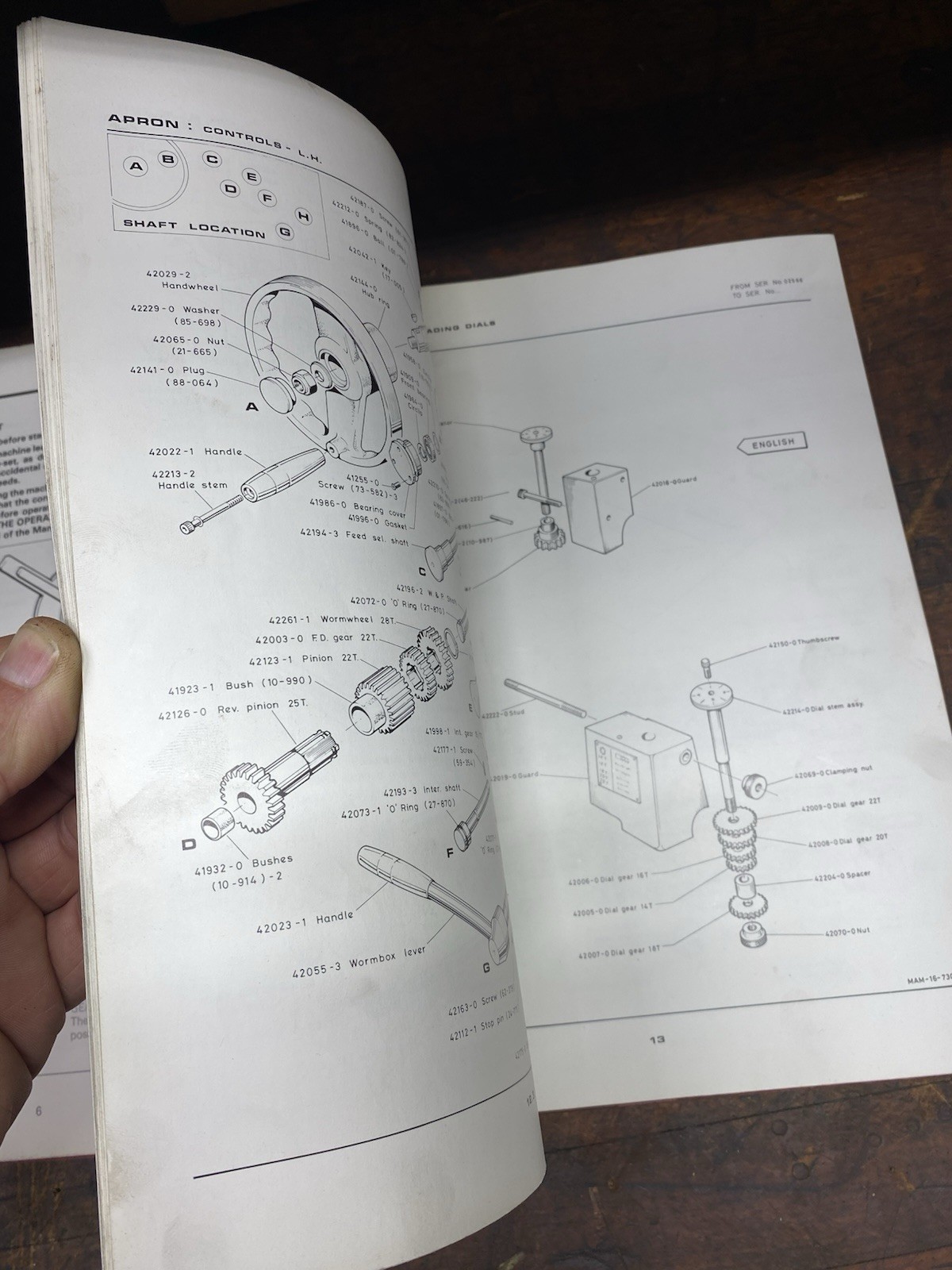 Clausing Colchester 21” Geared Head Lathes Instruction Parts Manual