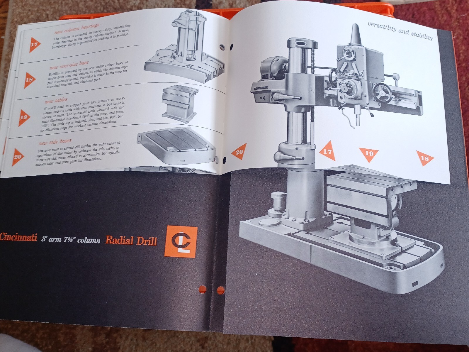 3′ X 7 1/2″ CINCINNATI LATHE AND TOOL COMPANY RADIAL DRILL CATALOG D-133-3 Book