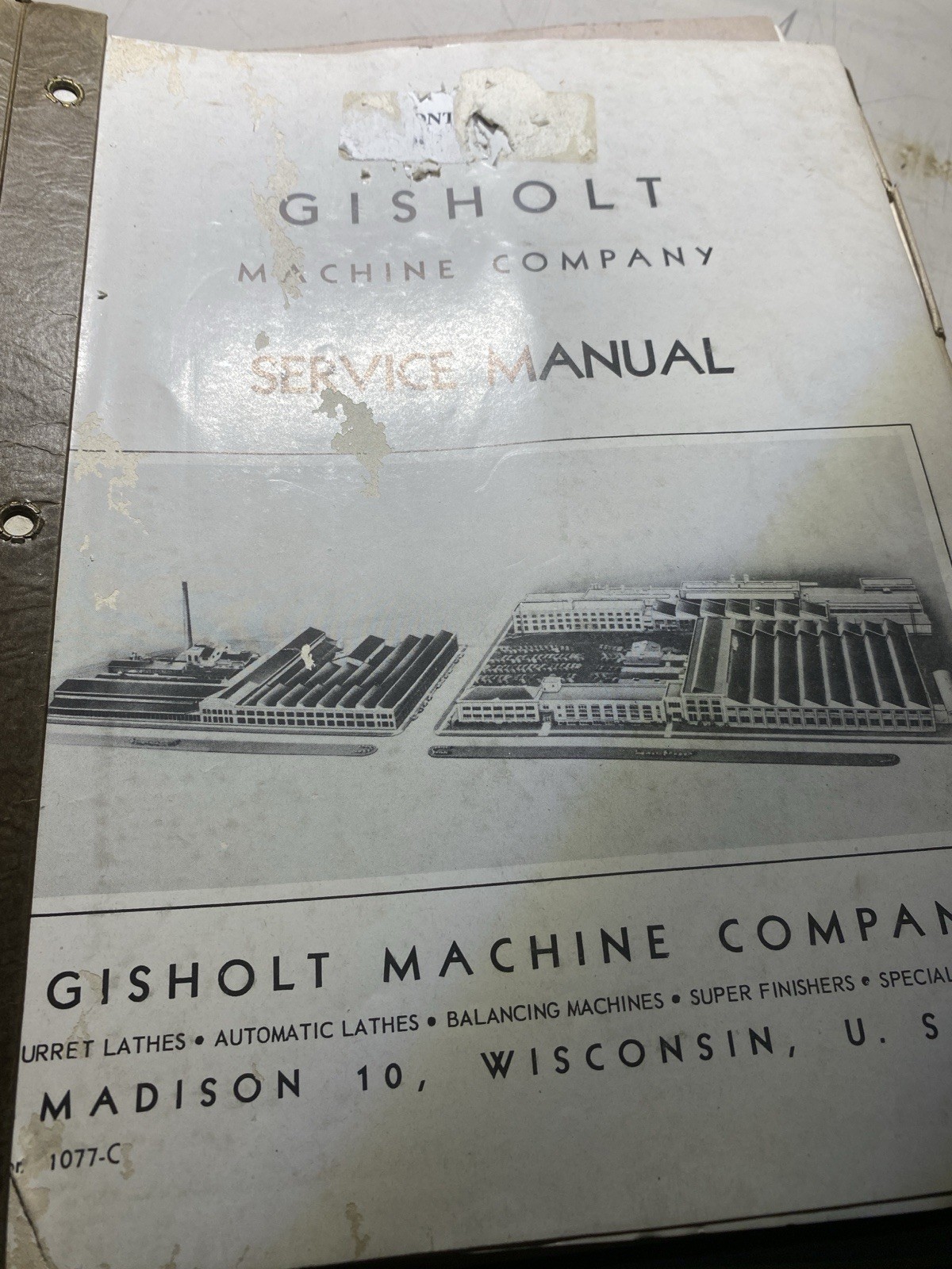 GISHOLT UNIVERSAL TURRET LATHE MANUAL