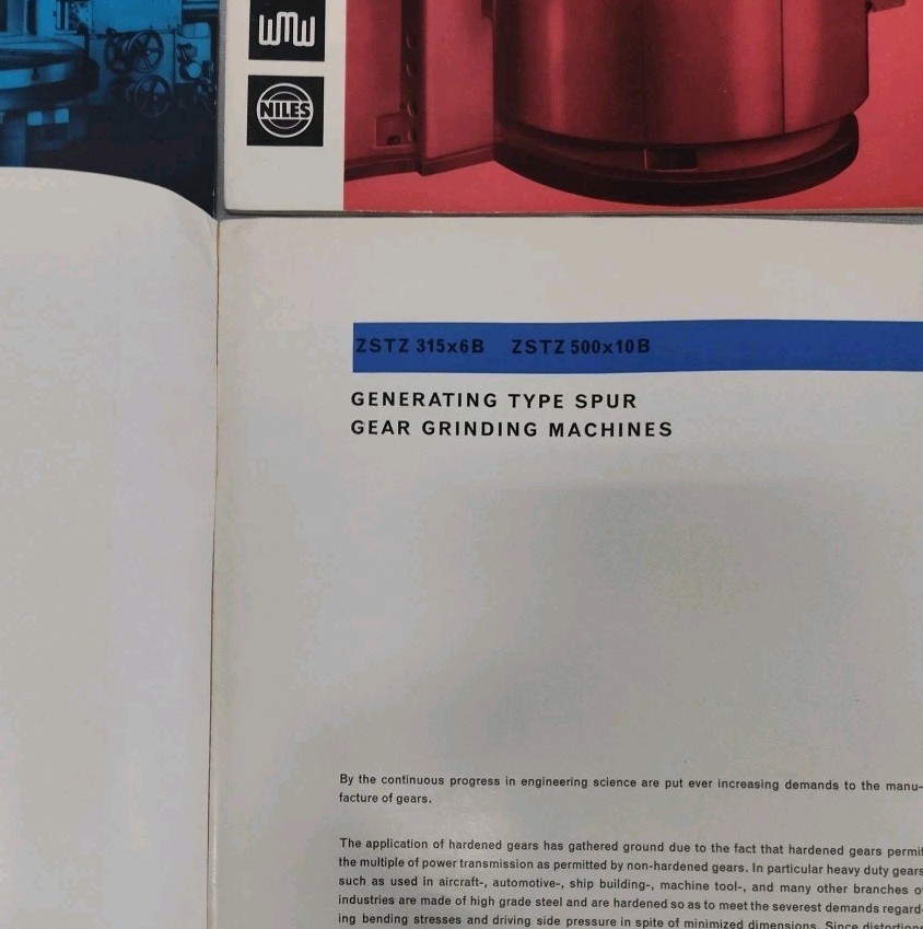 VEB Niles WMW German 6 Catalog Lot Gear Grinding Boring Industrial Machines Vtg