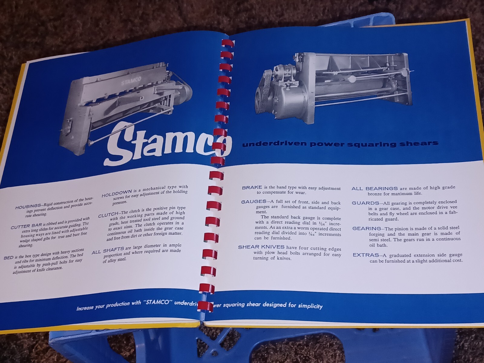 1950’s STAMCO SHEET AND PLATE EQUIPMENT MACHINIST INDUSTRIAL TOOLS CATALOG BOOK