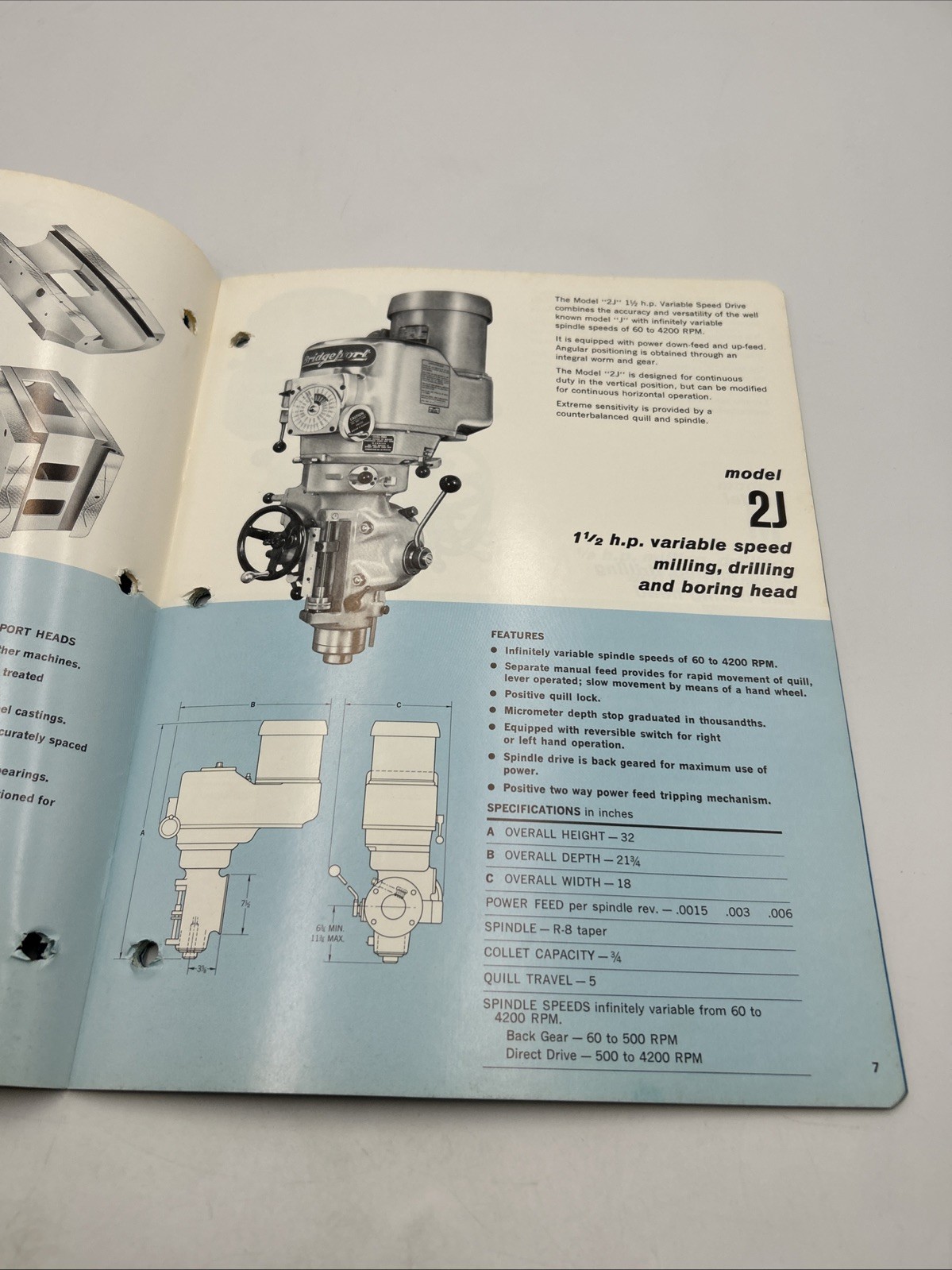 Bridgeport Series 1 Turret Millers Attachments Accessories Catalog C107