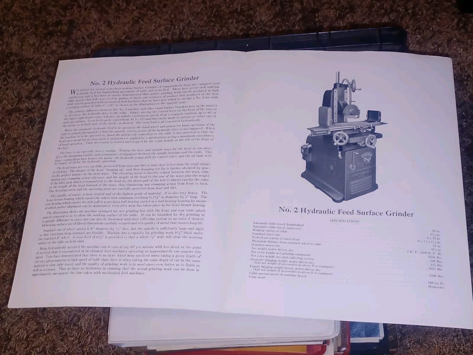 GALLMEYER & LIVINGSTON GRAND RAPIDS Tool NO 2 SURFACE GRINDERS Catalog Book