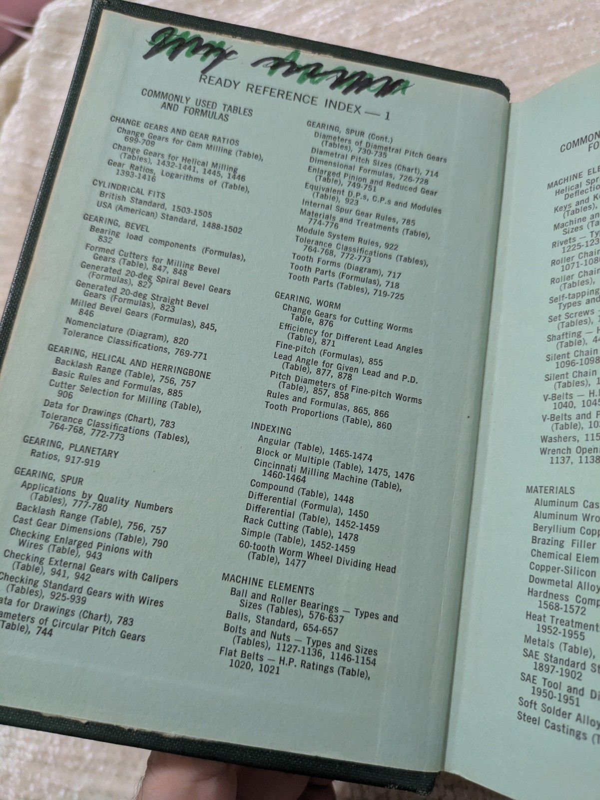 Machinery’s Handbook 18th Edition Machinist 1969