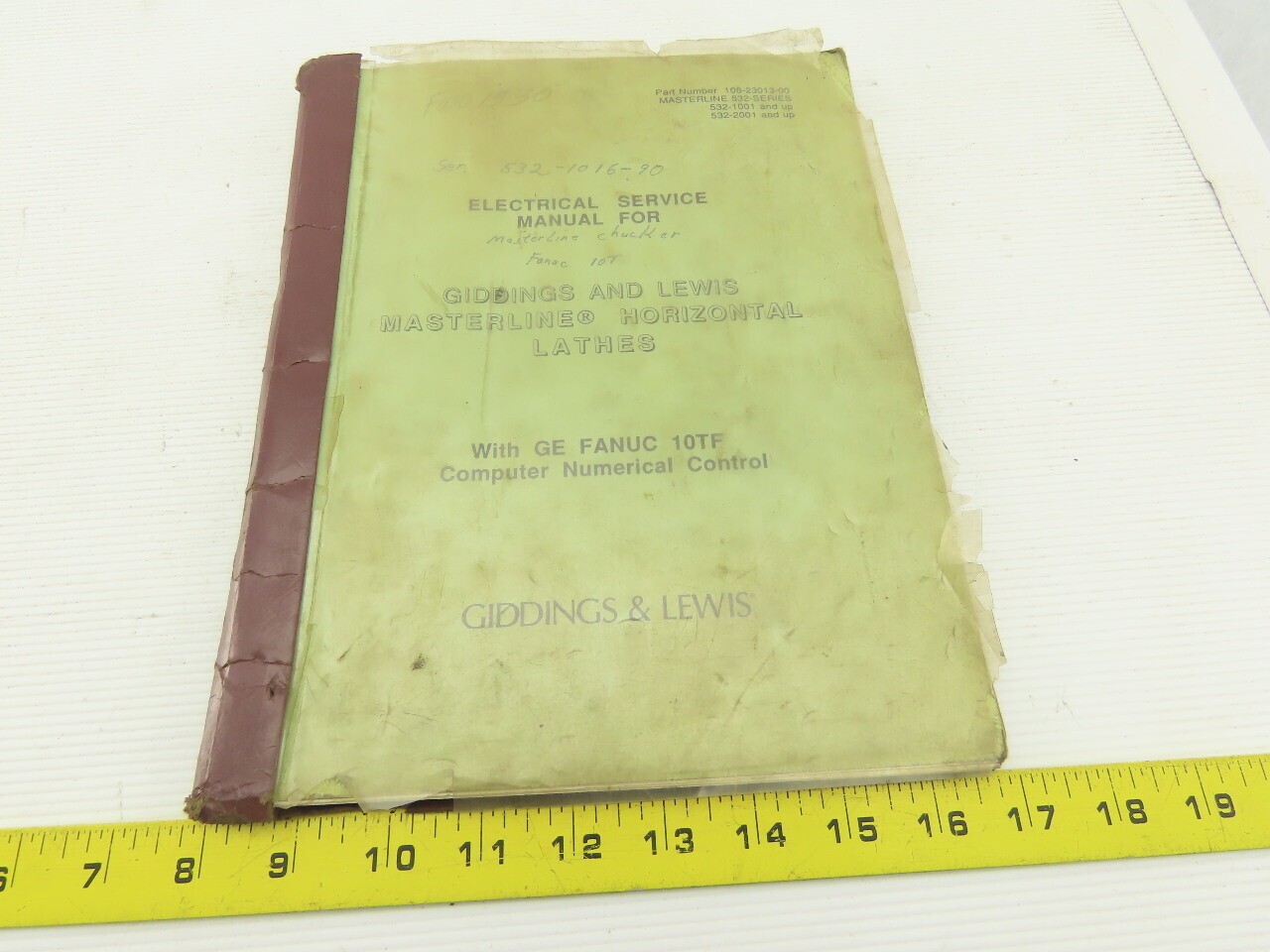 Giddings & Lewis 108-23013-00 Masterline 532 Series Electrical Service Manual