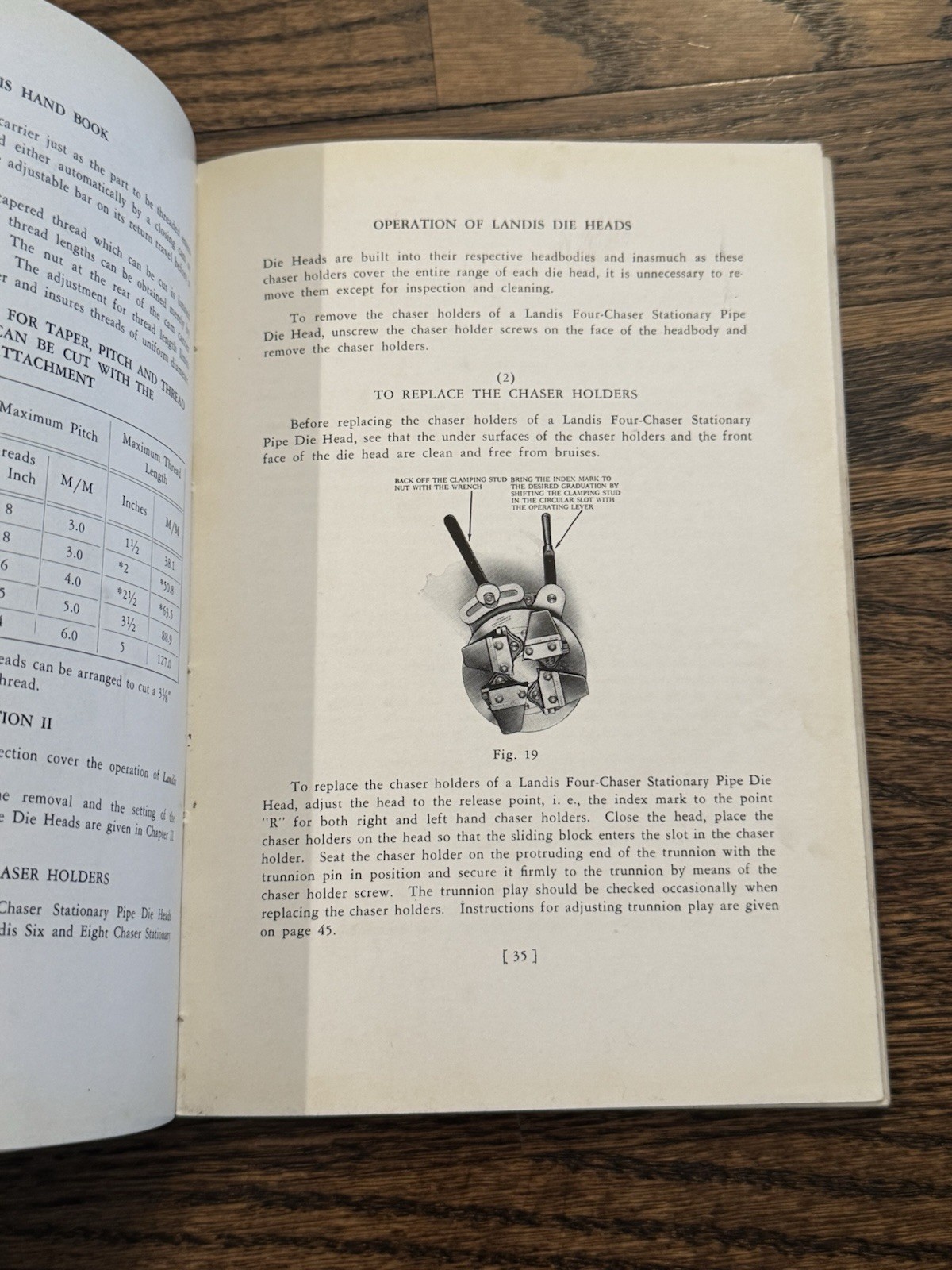 1940 LANDIS HANDBOOK 6th Ed Landis Threading & Tapping Equipment WAYNESBORO PA