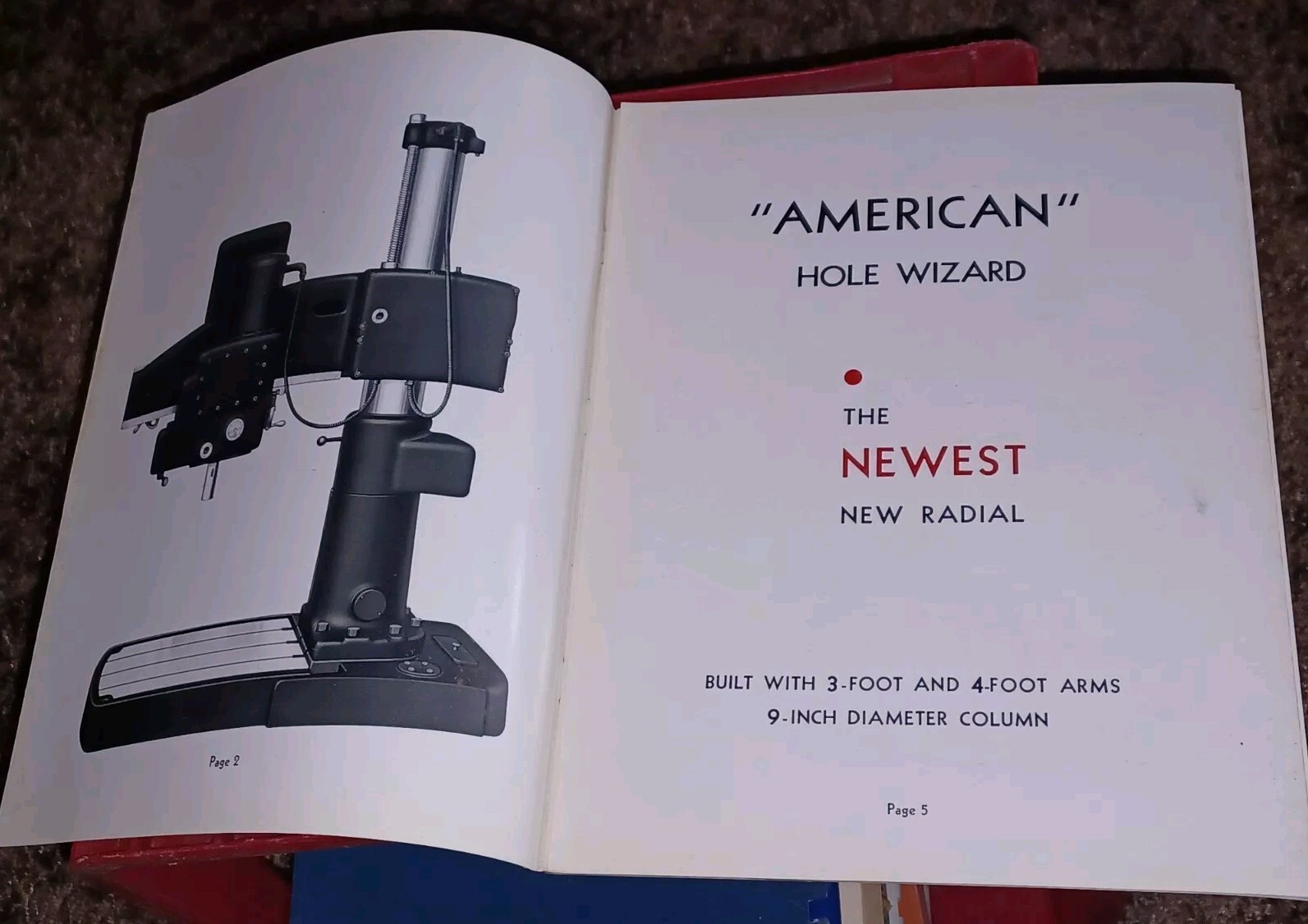 AMERICAN HOLE WIZARD Tool Works BULLETIN 305 9 Speed Radial Drill Catalog Book