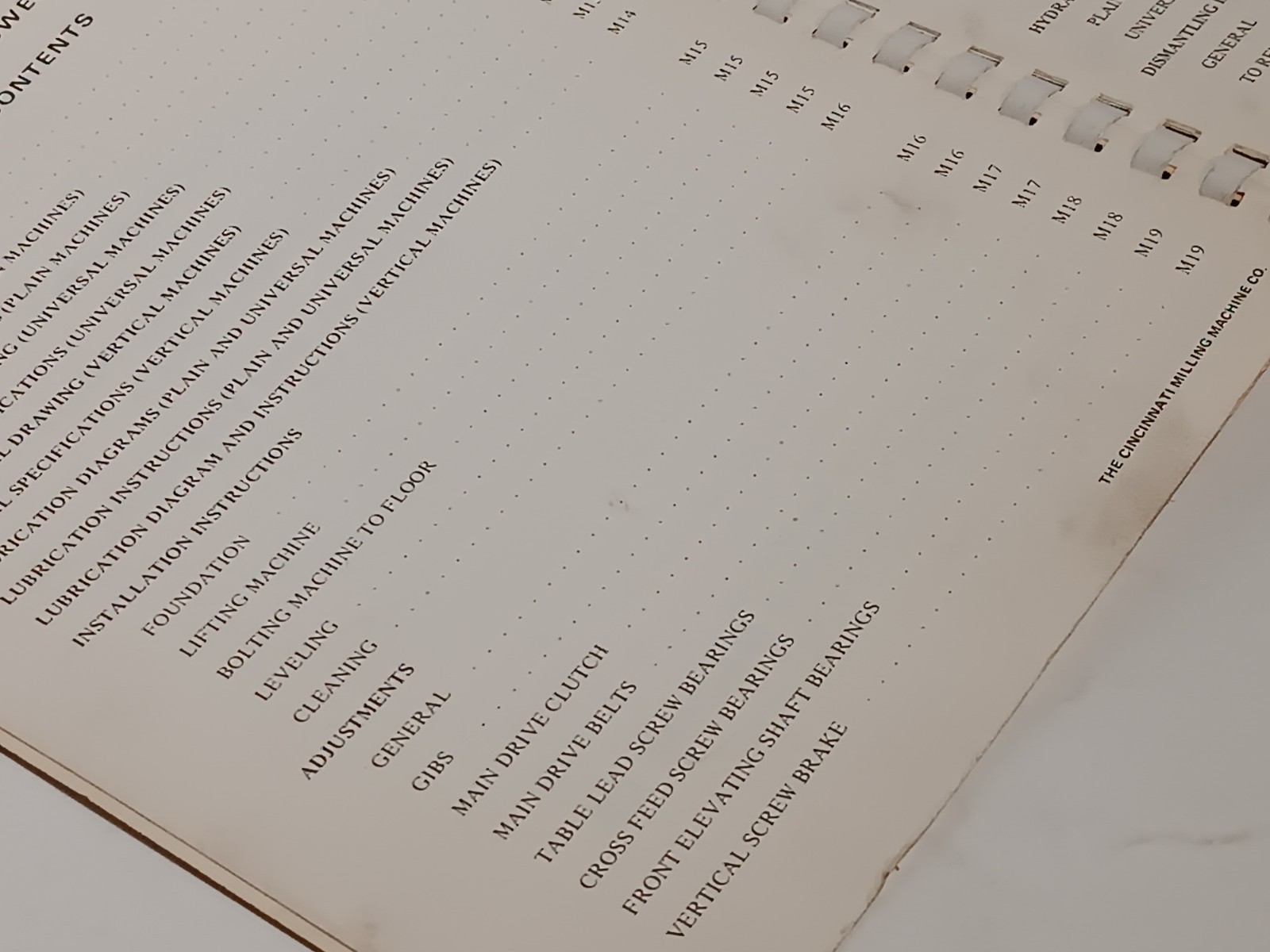 Cincinnati Milling High/Dual Power Milling Machine Service Manual + Parts List