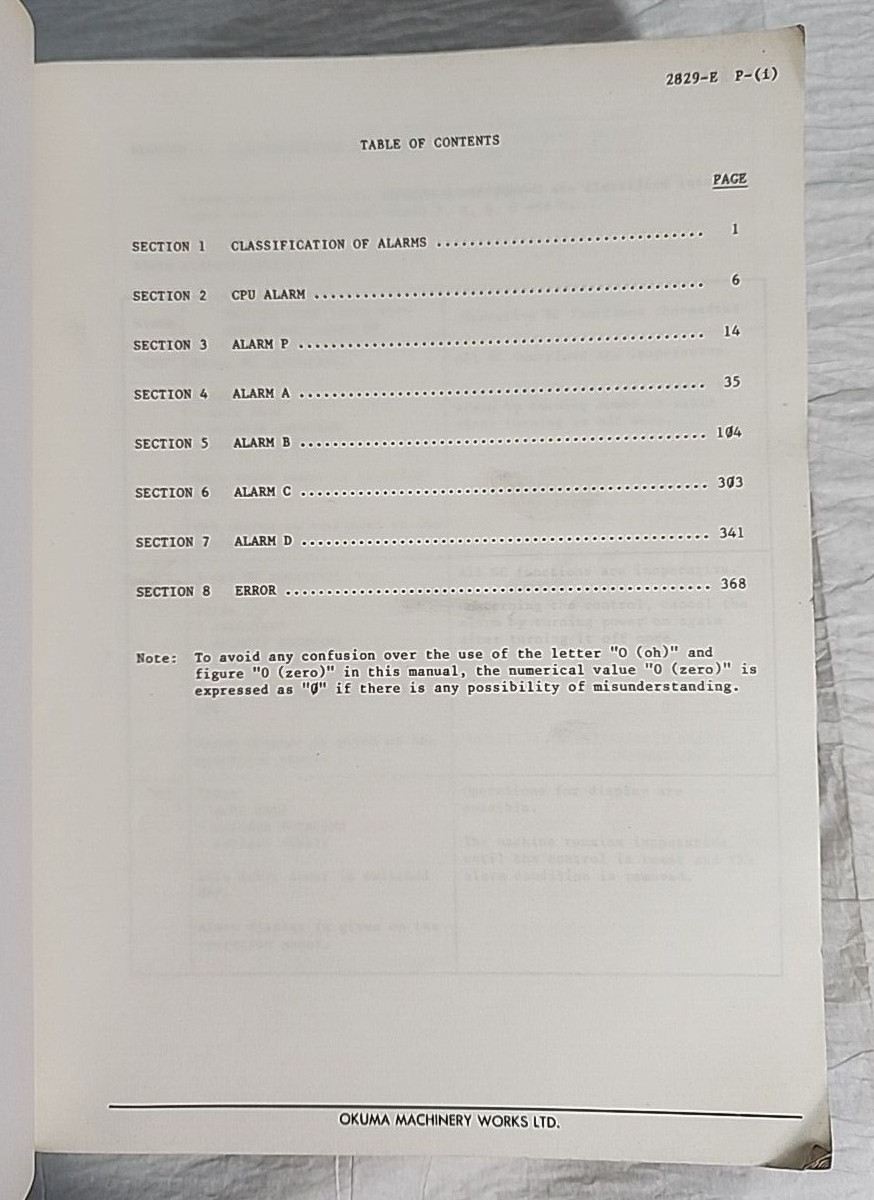 Okuma OSP500M-G OSP5000M-G Operation, Programming, Alarm & Error Manuals/Books