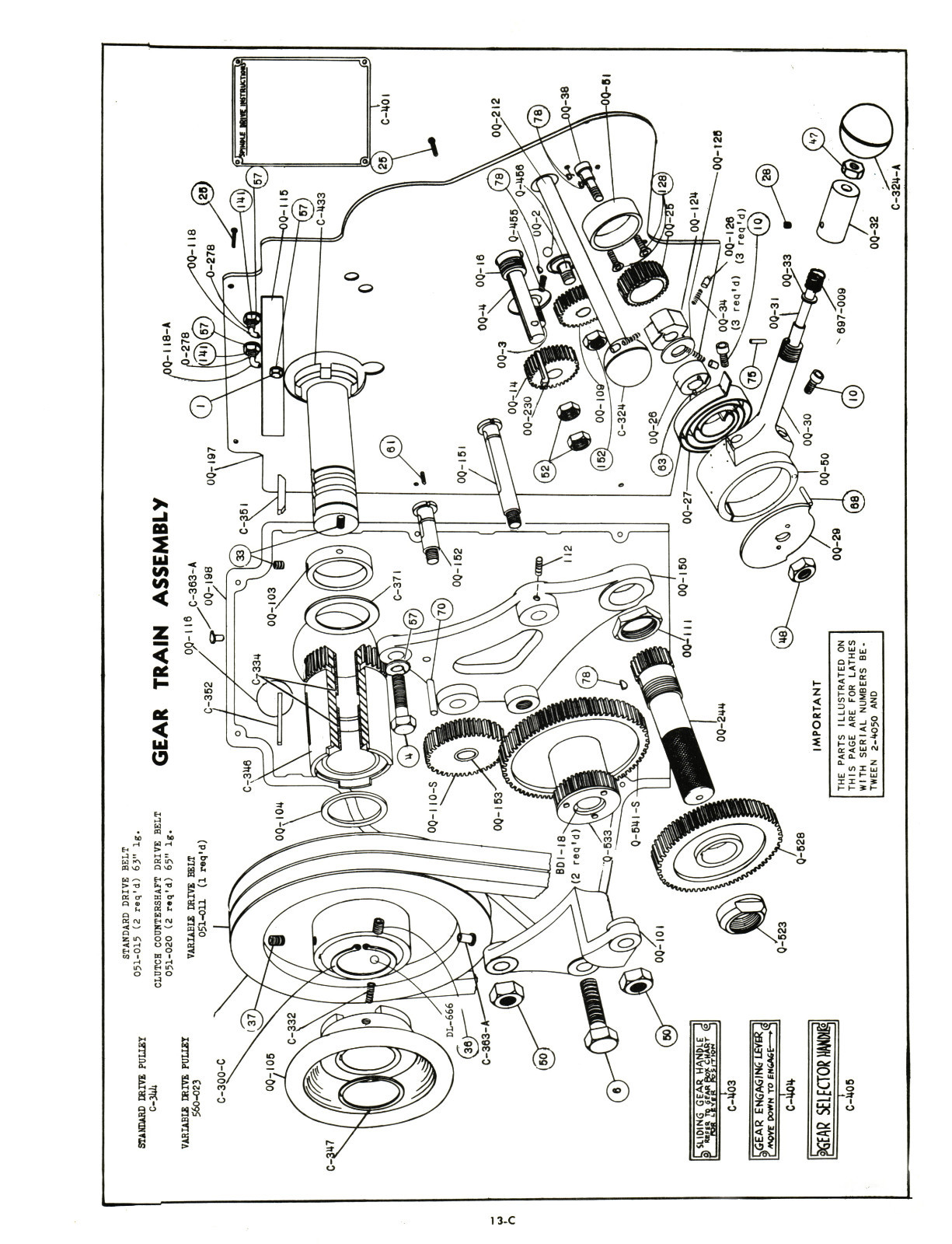 Clausing 6300 Series 12″ Lathe Operating and Parts List Manual *1262