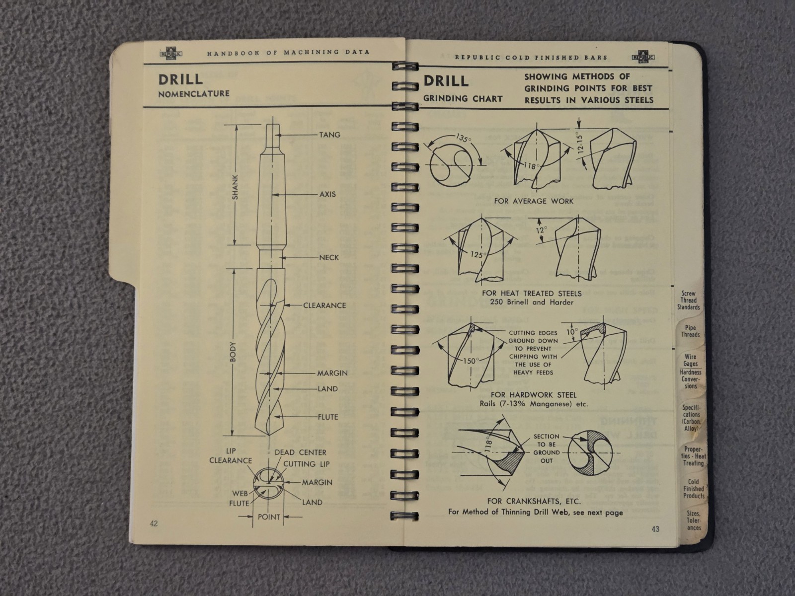 Republic Steel Machining Data For Cold Finished Bars Metals Book 1957