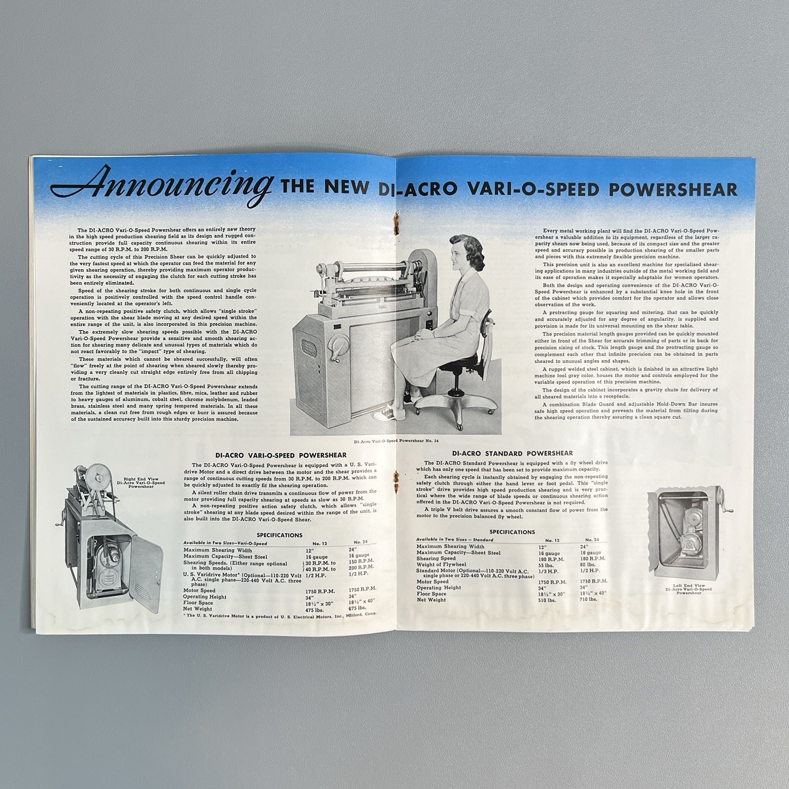 Vtg 1949 Di-Acro Catalog Die-Less Duplicating Coin-Op Aviation Machinist Medical