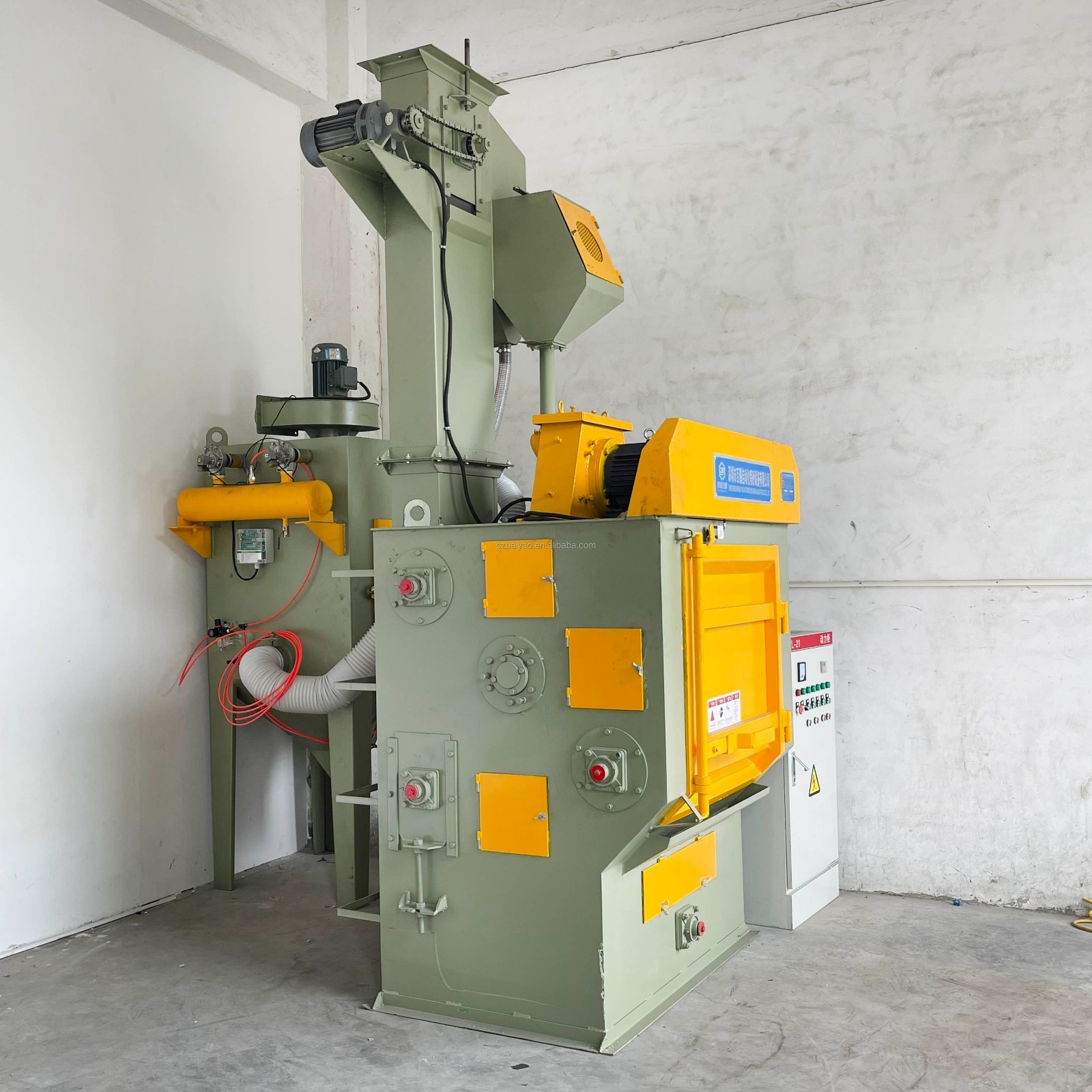 NEW Automatic Rotary Shot Blaster – Industrial Tumble Blast Cabinet – 3 Phase