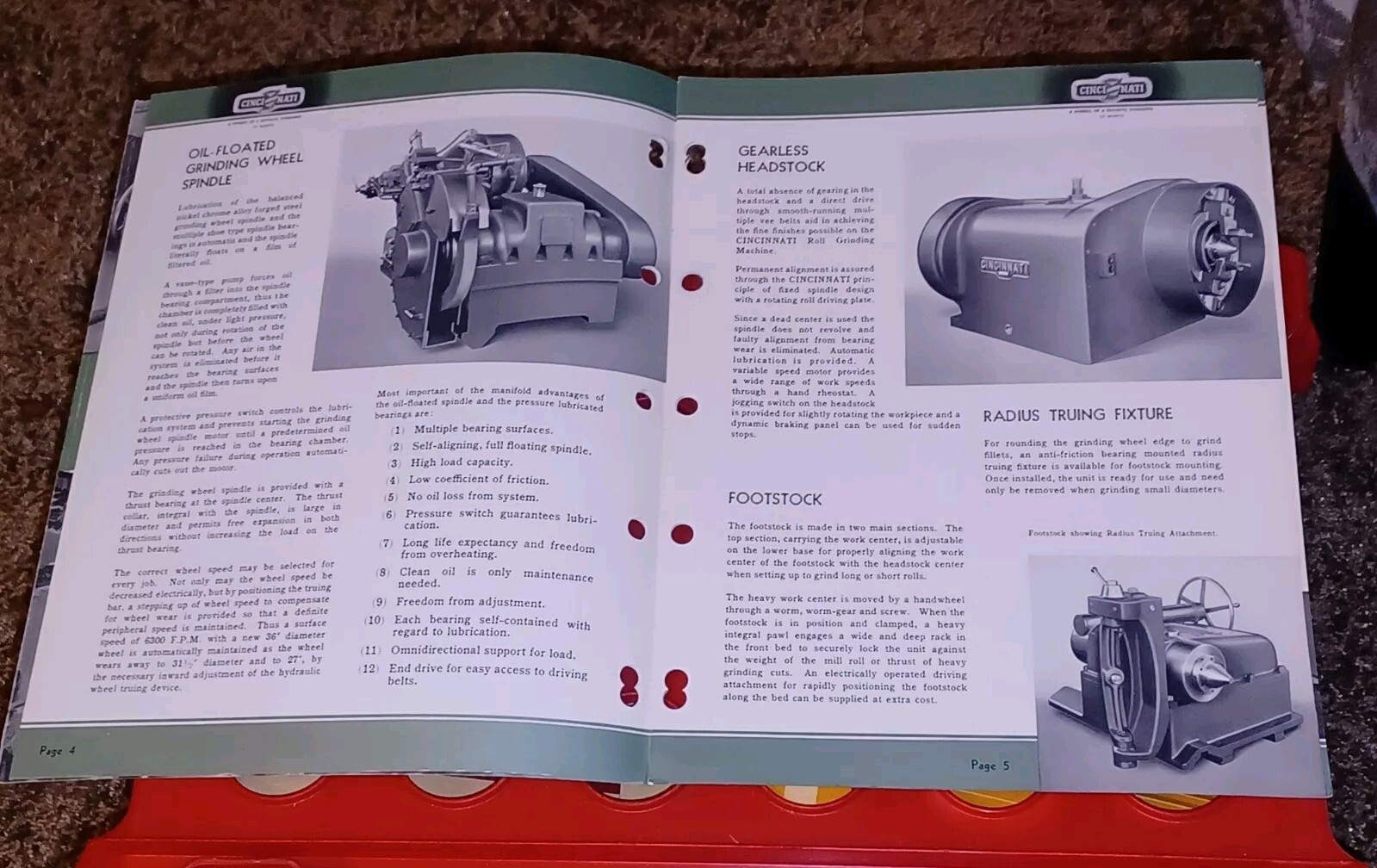 CINCINNATI 36 44 50 60″ ROLL GRINDING MACHINES SALES CATALOG BOOK FLYER G-427
