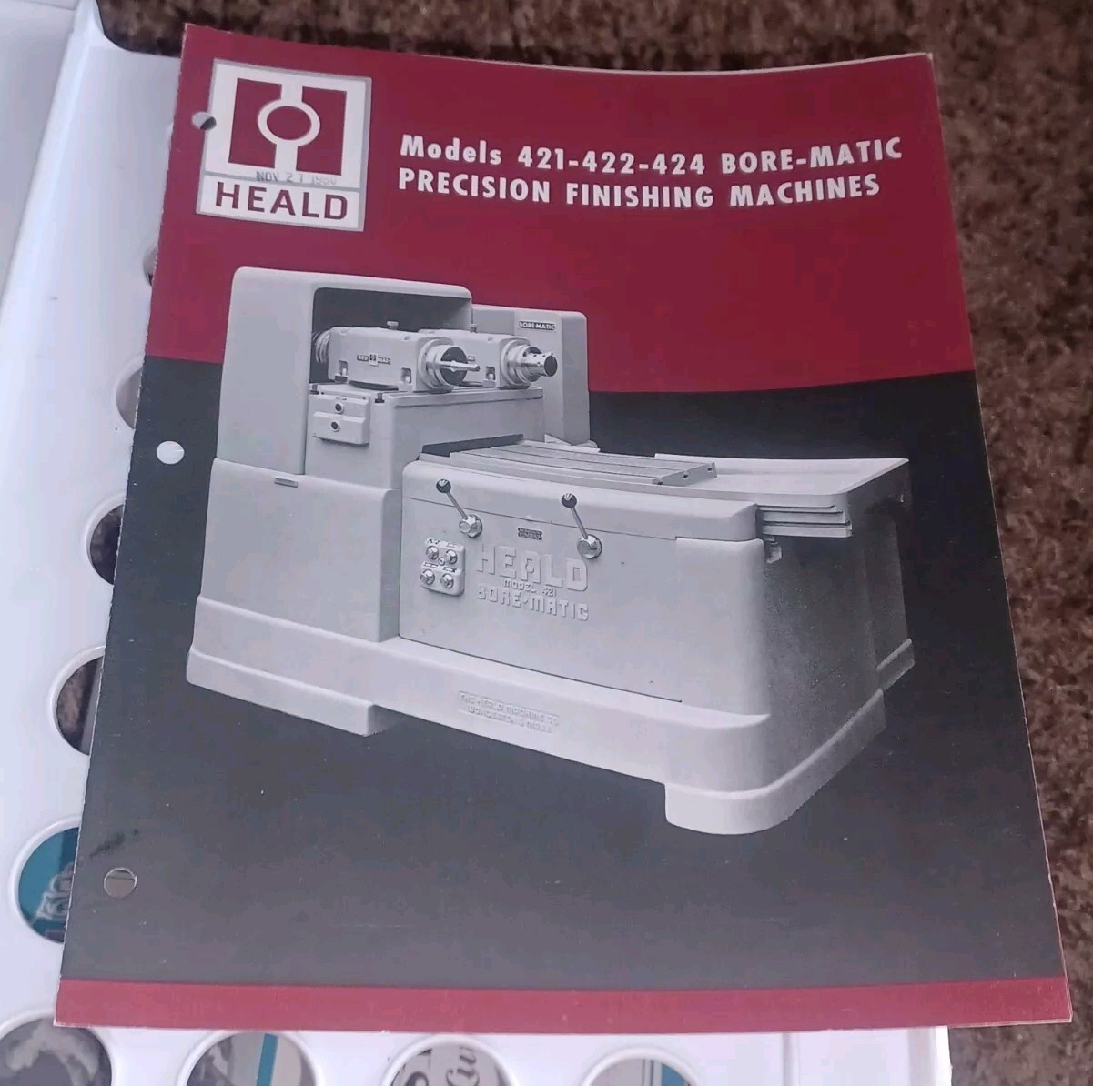 HEALD COMPANY Catalog MODELS 421 422 424 BORE-MATIC PRECISION FINISHING MACHINES