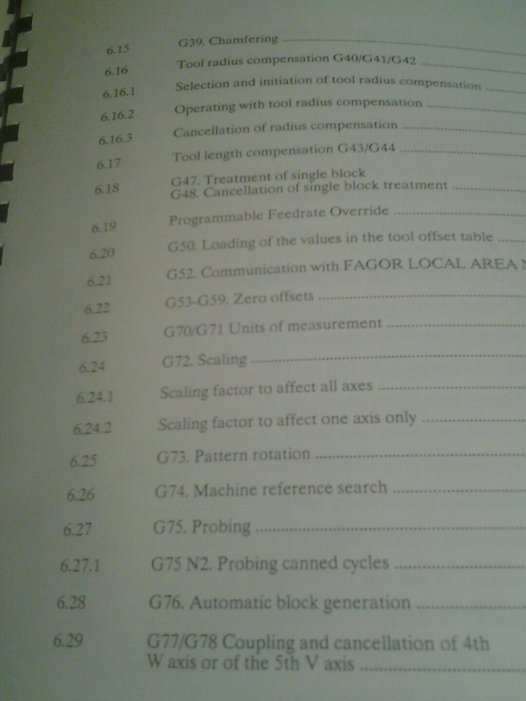 Fagor 8030 CNC MILL Programming Manual MODELS MS;MG;M 256 PAGES