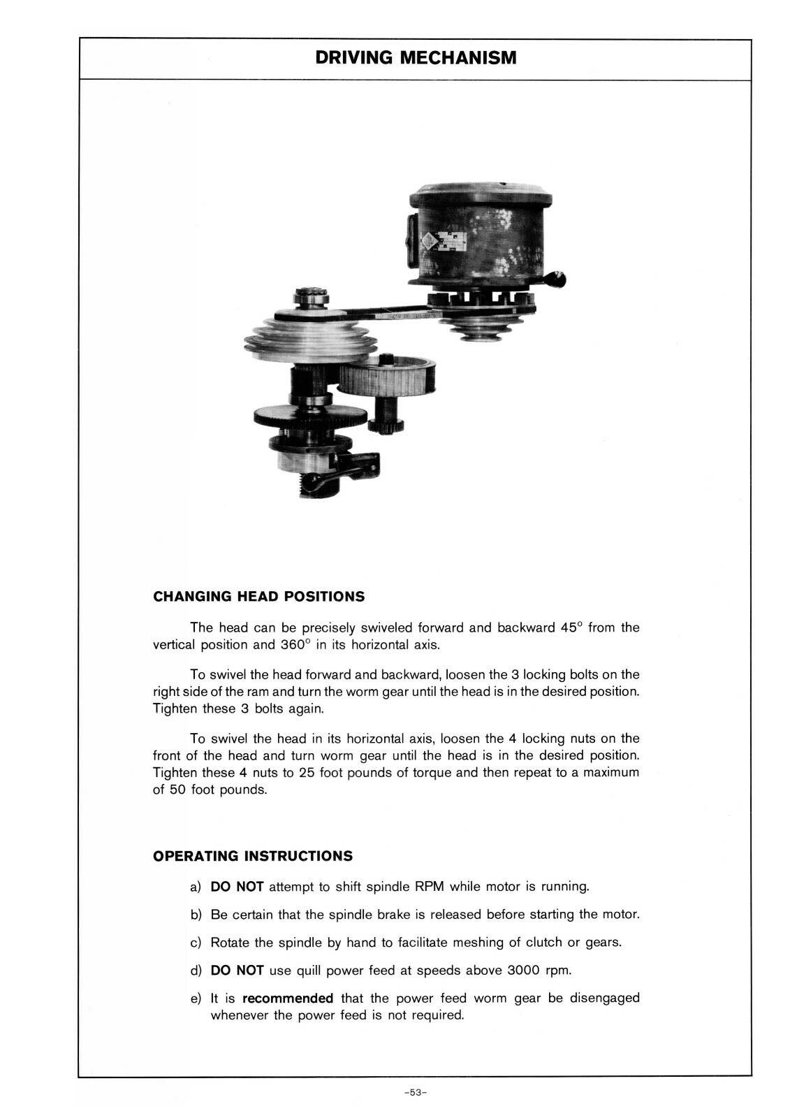 Republic-Lagun FT-1, FT-2, FT-3 Milling Machine Op, Maint, & Parts Manual #1543