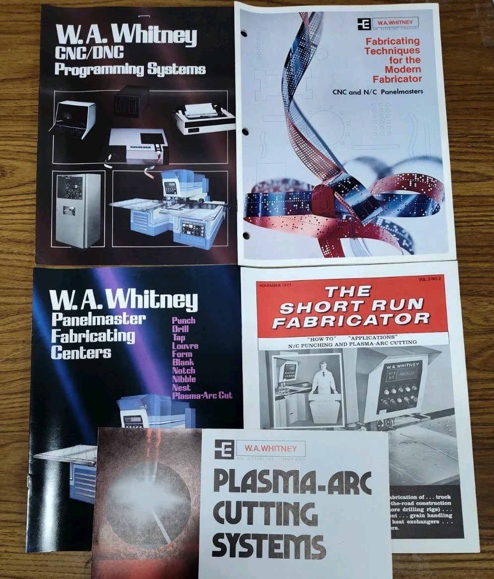 W.A. Whitney CNC DNC Arc Welding Industrial Machinery Catalog Brochure Lot Vtg