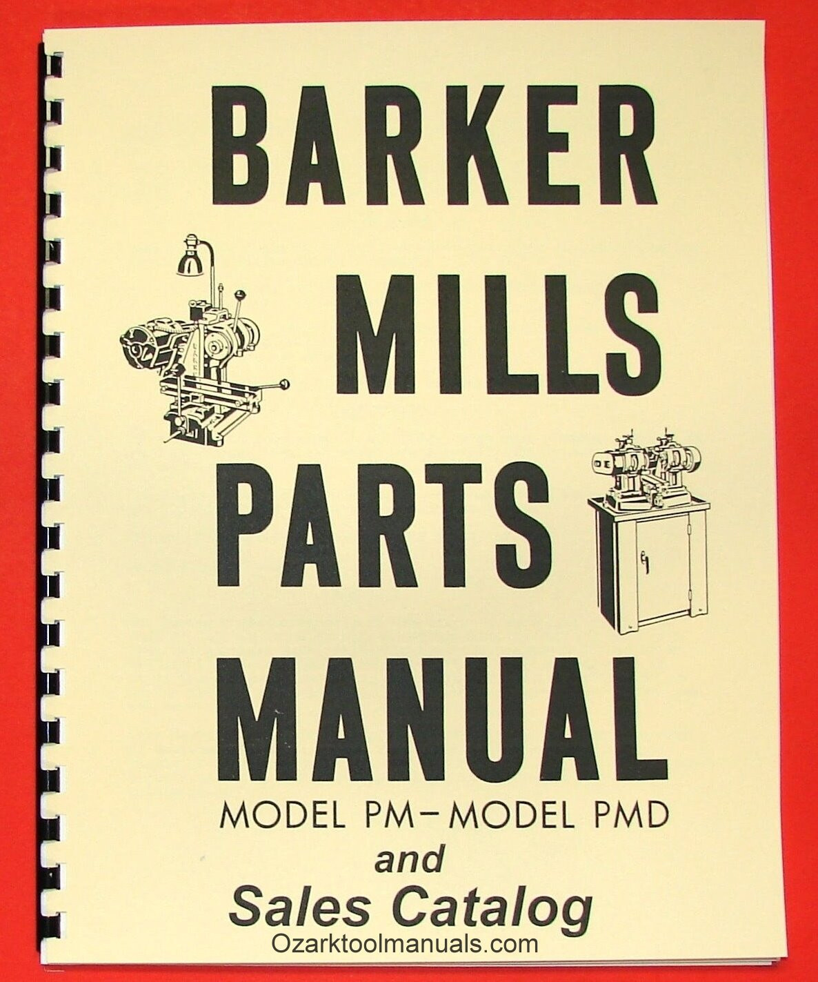 BARKER Horizontal Milling Machine Model PM & PMD Parts Manual & Catalog 0056