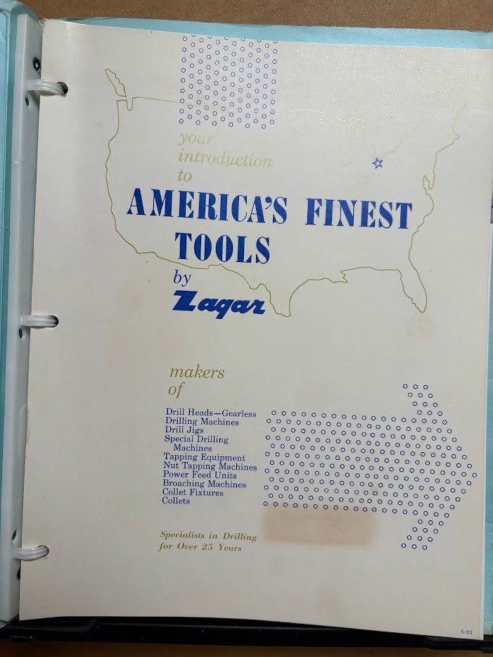 Vtg Zagar Inc Machine Tool Catalog 1966 Brochure Lot Drilling Tapping Jig Collet