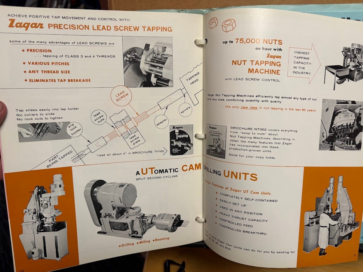 Vtg Zagar Inc Machine Tool Catalog 1966 Brochure Lot Drilling Tapping Jig Collet