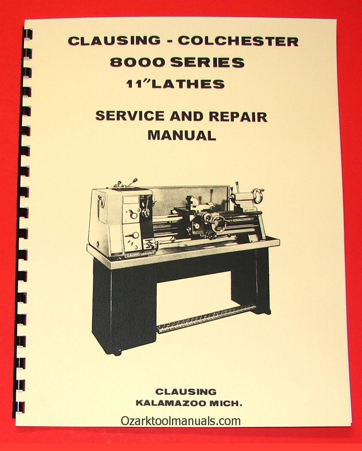CLAUSING Colchester 11″ 8000 Series Metal Lathe SERVICE & REPAIR Manual 1060