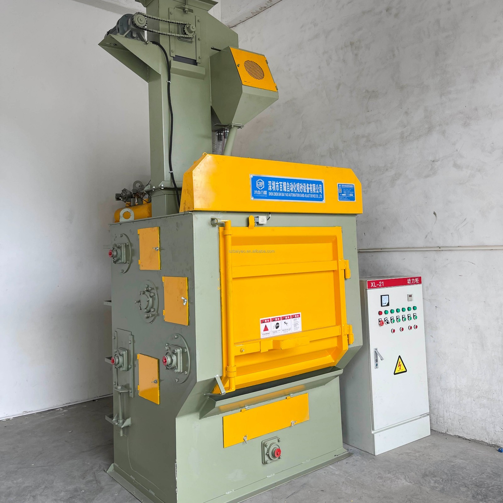 NEW Automatic Rotary Shot Blaster – Industrial Tumble Blast Cabinet – 3 Phase