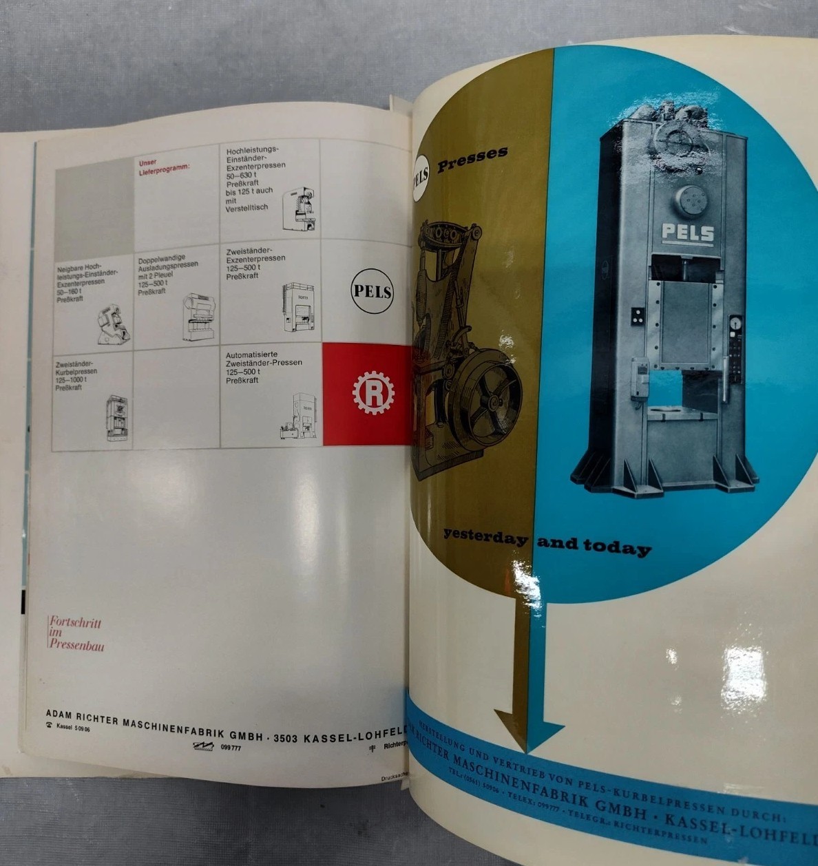 Richter Presses Pels Advertising Brochure Industrial Metal Working Machinery Vtg