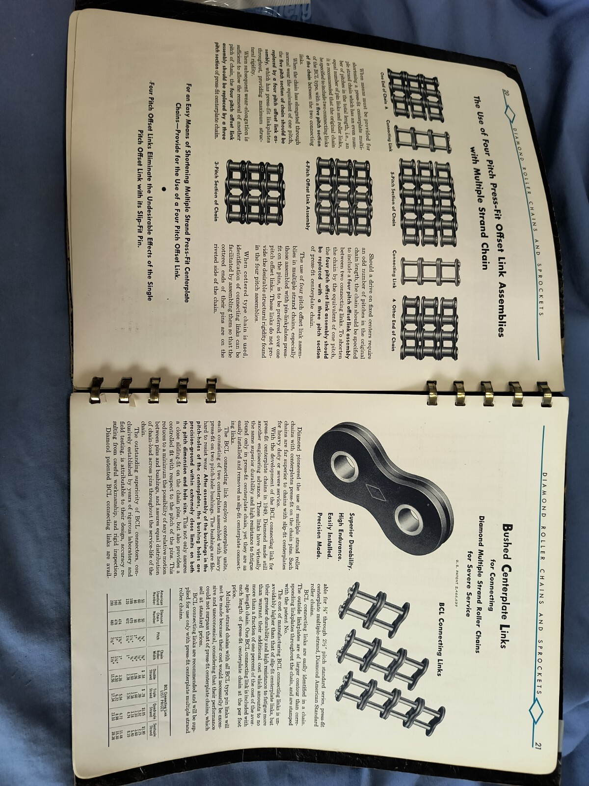 Diamond Roller Chains & Sprockets Catalog 656 1956 Vintage Machinist