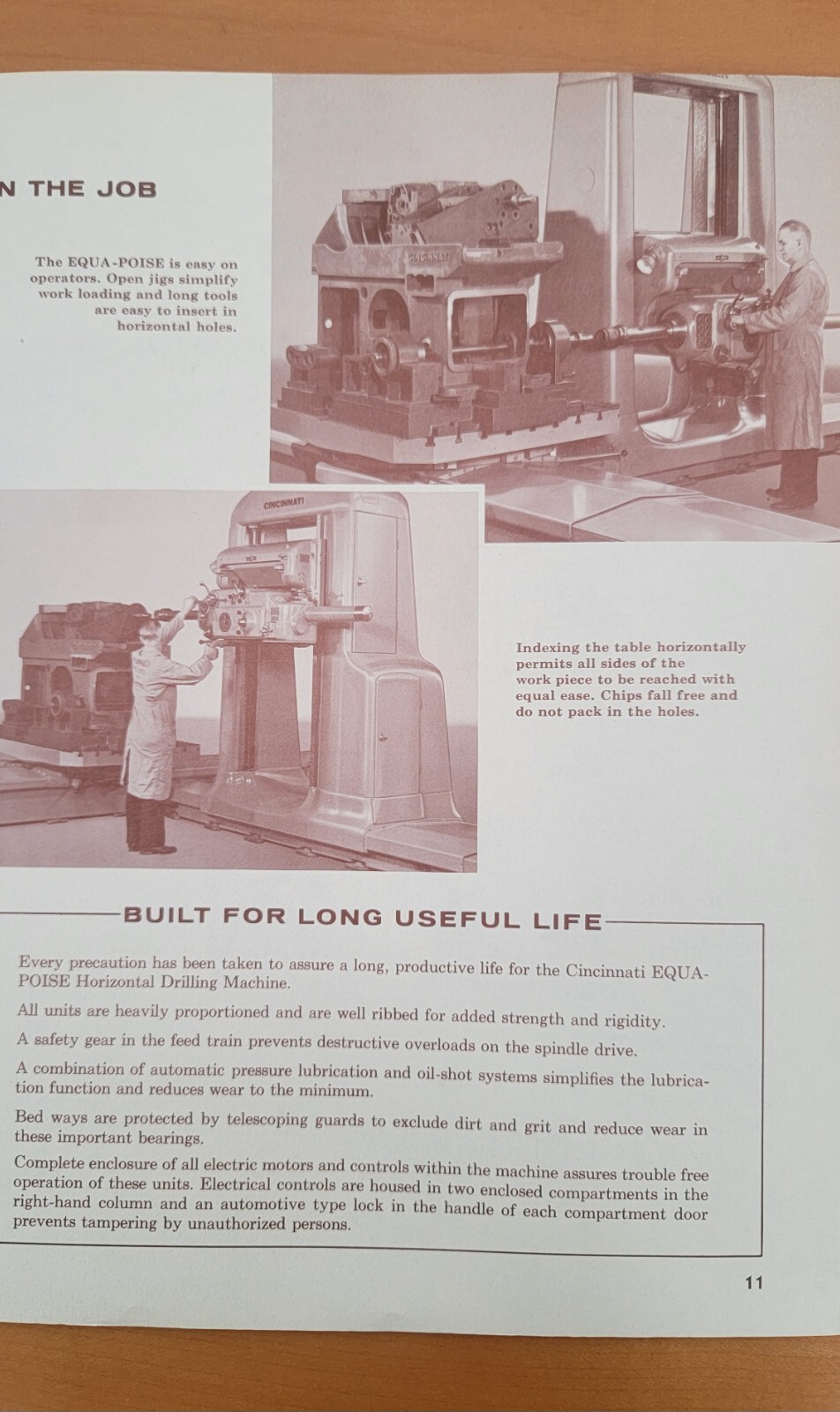 Cincinnati Milling Machine Equa-Poise Horizontal Drilling Machine Brochure