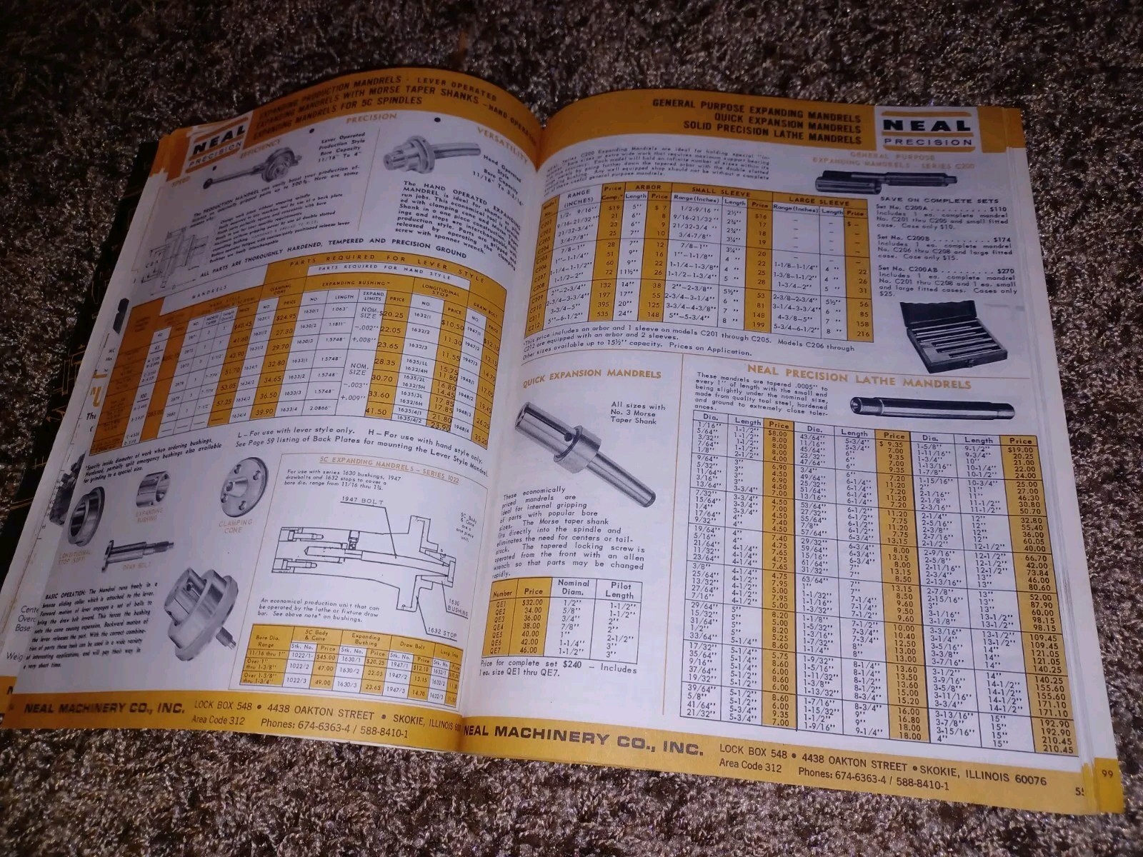 NEAL MACHINERY CO PRECISION Machinist Tools CATALOG Book NO 568 May 1, 1968