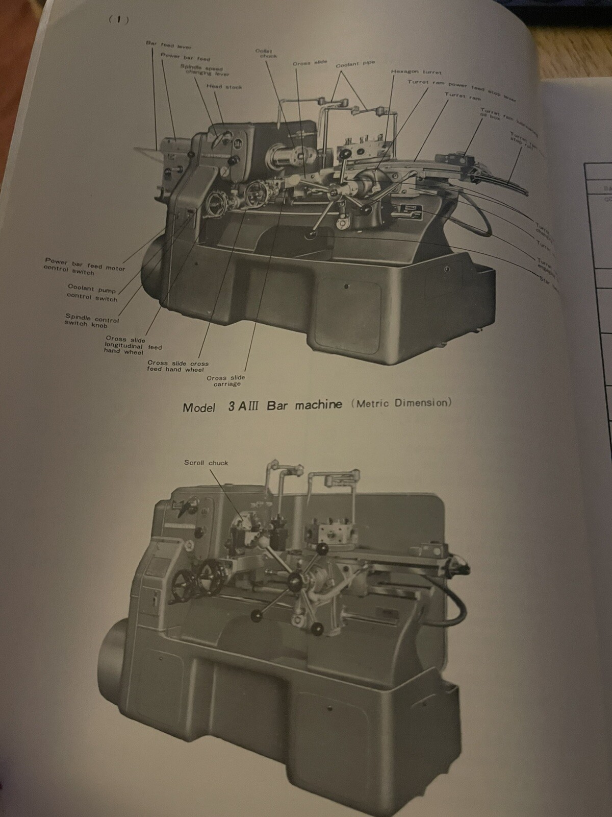 Hitachi Seiki Turret Lathes Operators & InstructionBook Md. 3A, 4A, & 5A