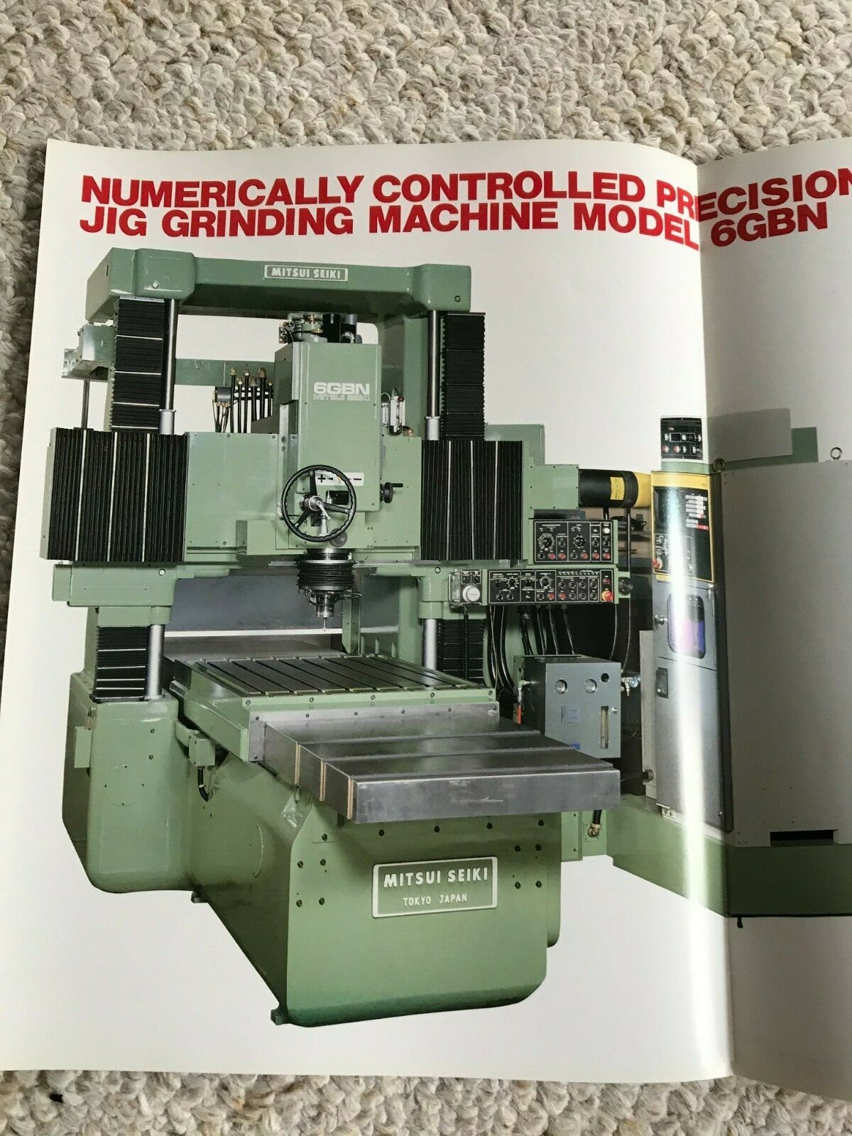 MITSUI SEIKI 6GBN JIG GRINDING MACHINE SPECIFICATION